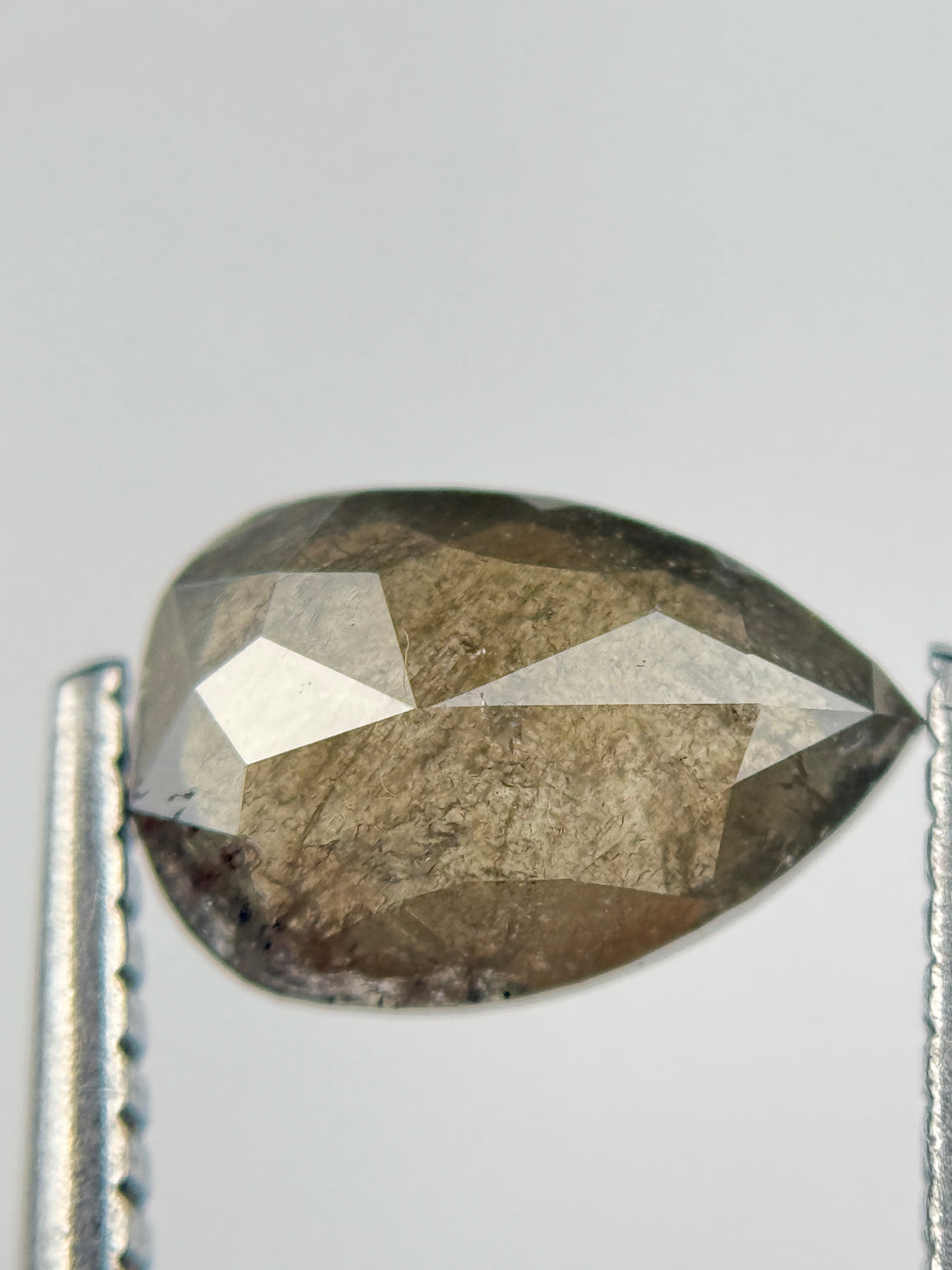 1.26 Ct Pear Rose Cut Brown Natural Fancy Diamond