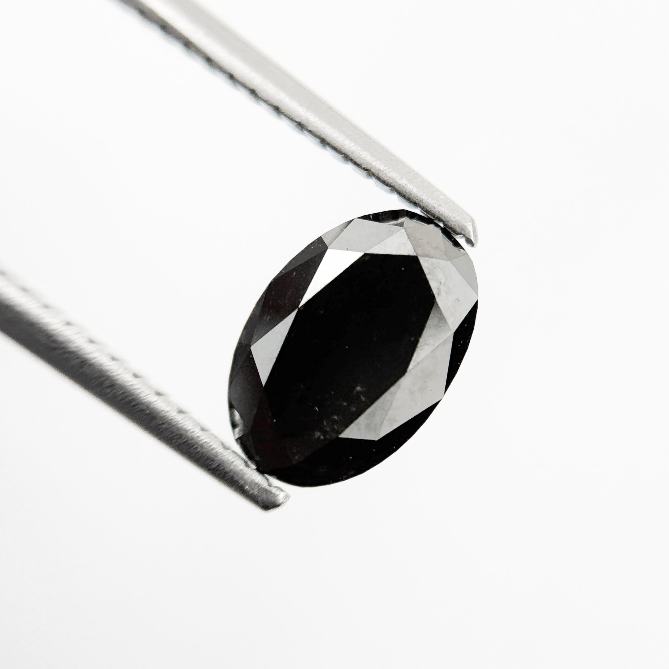 1.40 Ct Oval Brilliant Cut Black Natural Fancy Diamond
