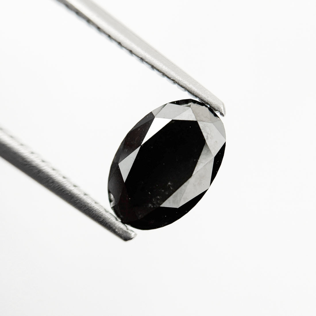 1.40 Ct Oval Brilliant Cut Black Natural Fancy Diamond