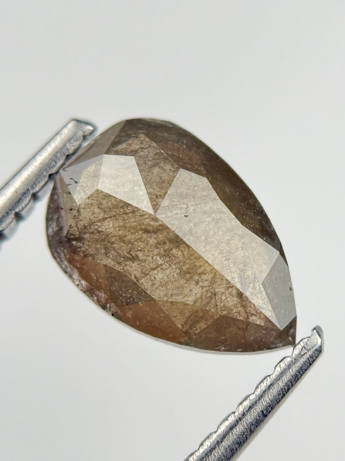 1.26 Ct Pear Rose Cut Brown Natural Fancy Diamond