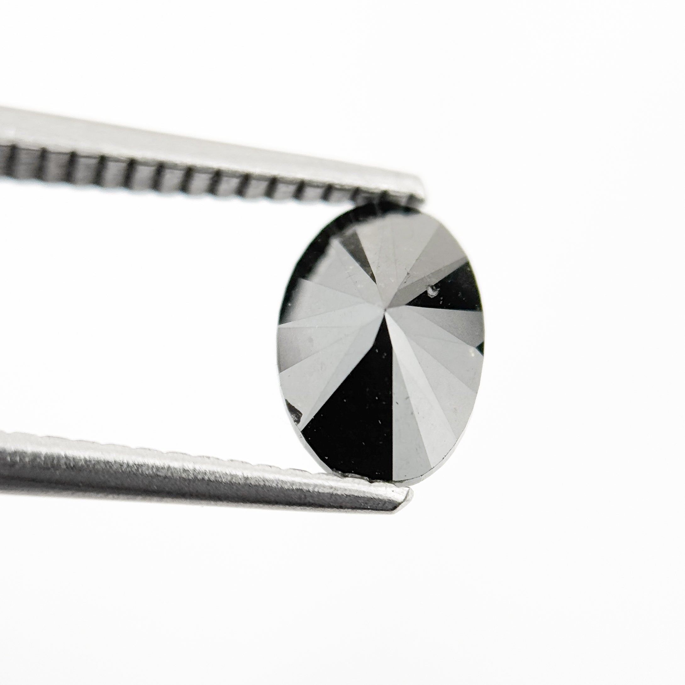 1.40 Ct Oval Brilliant Cut Black Natural Fancy Diamond
