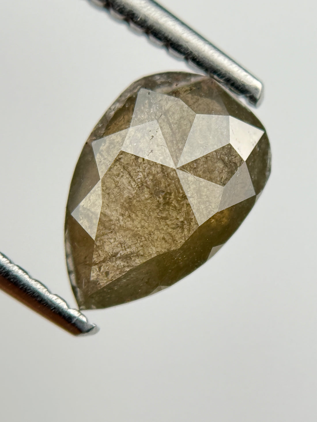 1.26 Ct Pear Rose Cut Brown Natural Fancy Diamond
