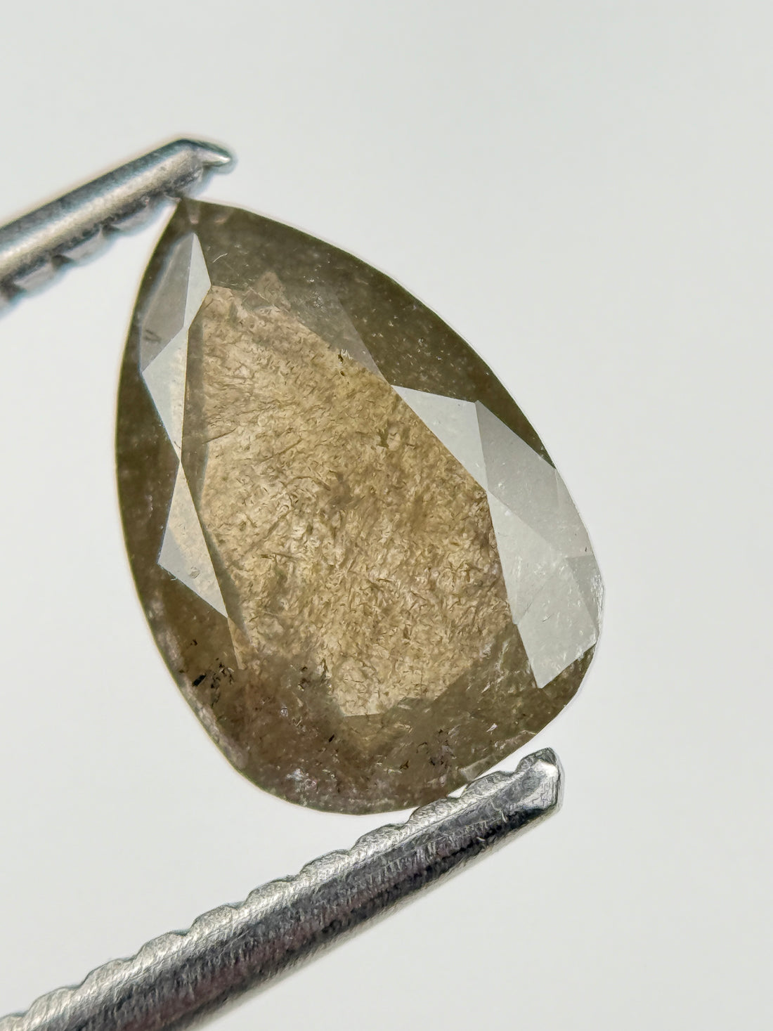 1.26 Ct Pear Rose Cut Brown Natural Fancy Diamond