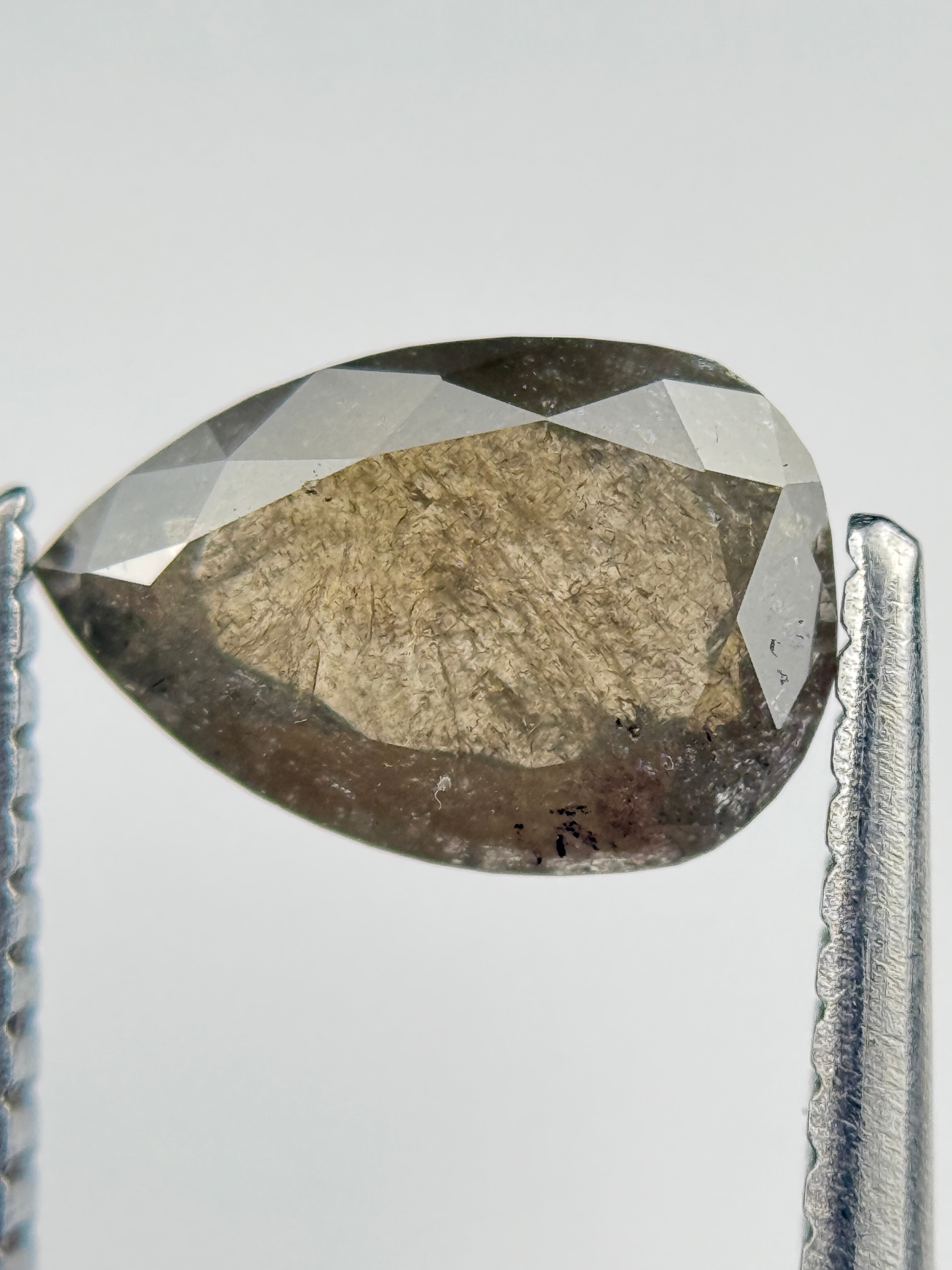 1.26 Ct Pear Rose Cut Brown Natural Fancy Diamond