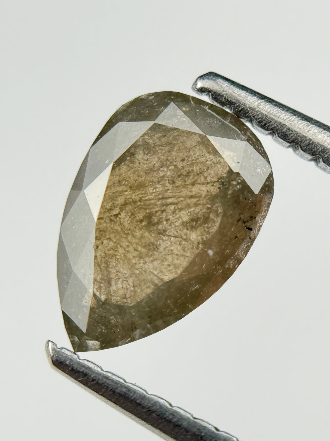 1.26 Ct Pear Rose Cut Brown Natural Fancy Diamond