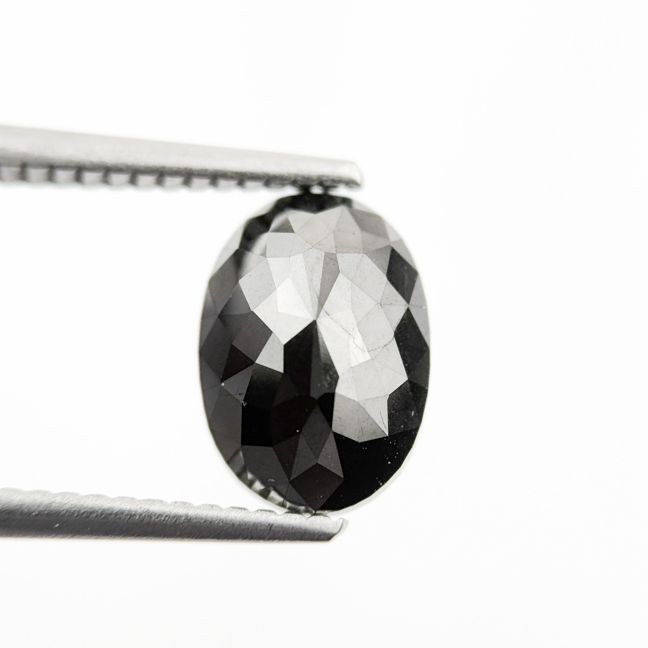9.9 MM Oval Brilliant Cut Black Natural Fancy Diamond