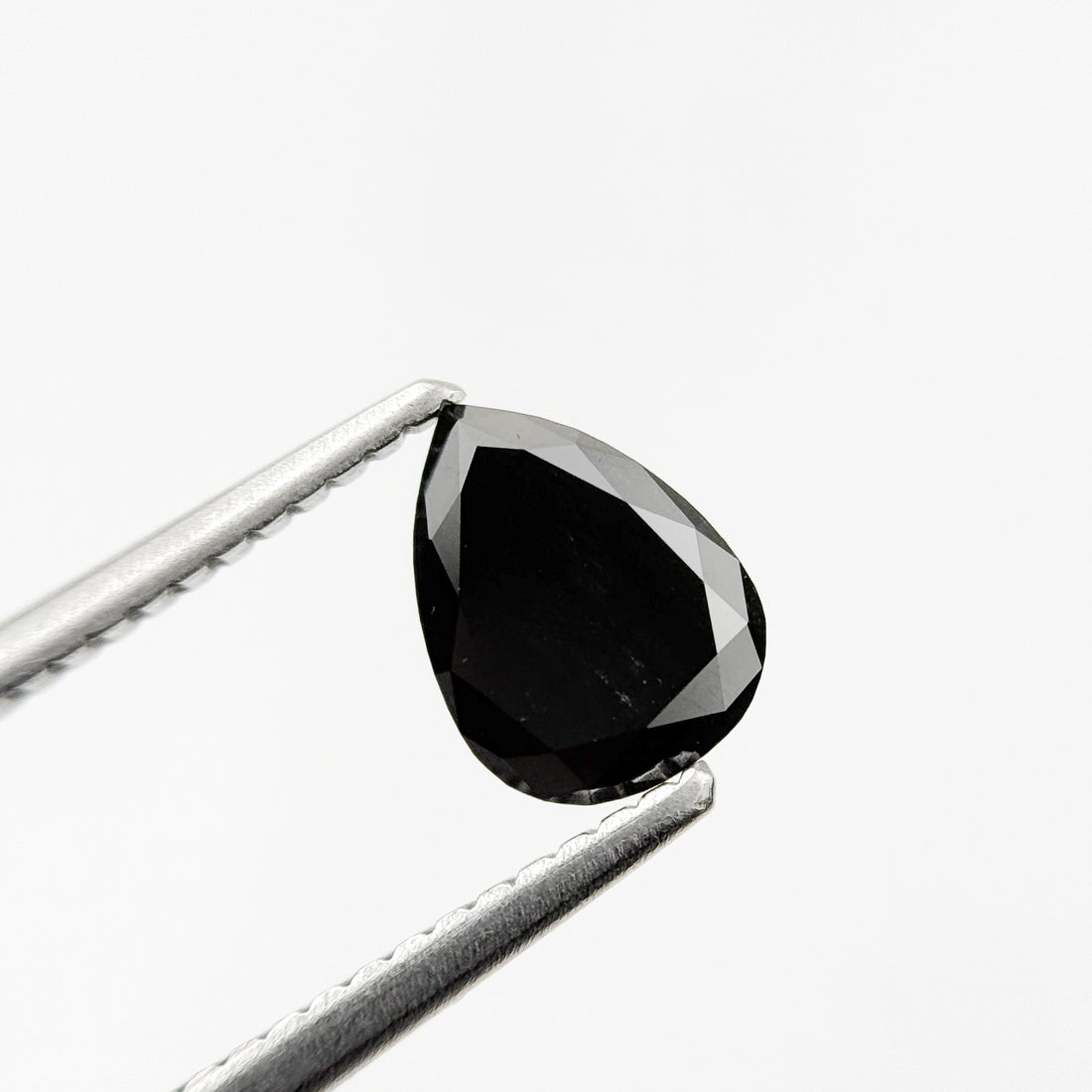 1.05 Ct Pear Rose Cut Black Natural Fancy Diamond