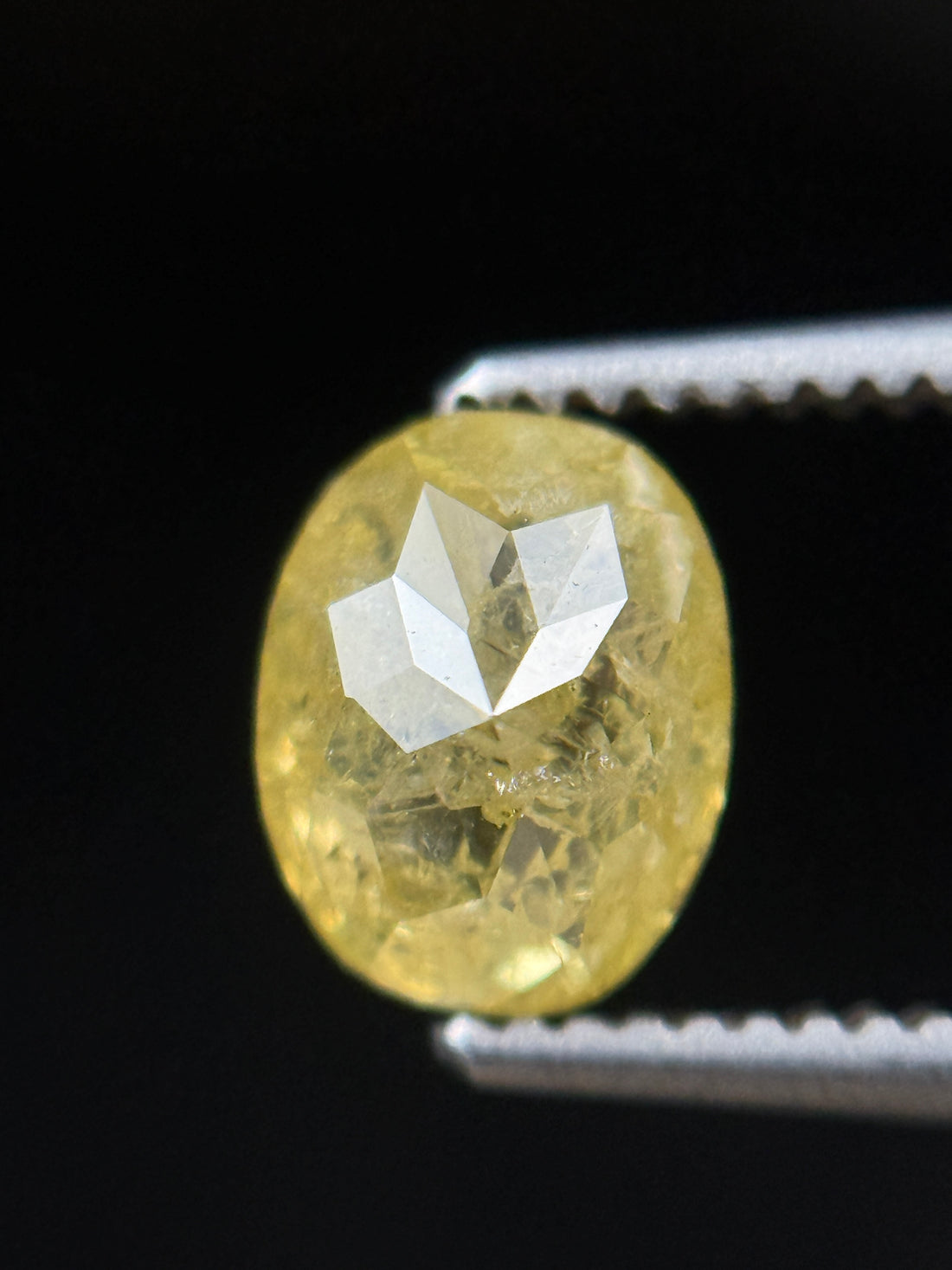 1.25 Ct Oval Rose Cut Yellow Natural Fancy Diamond