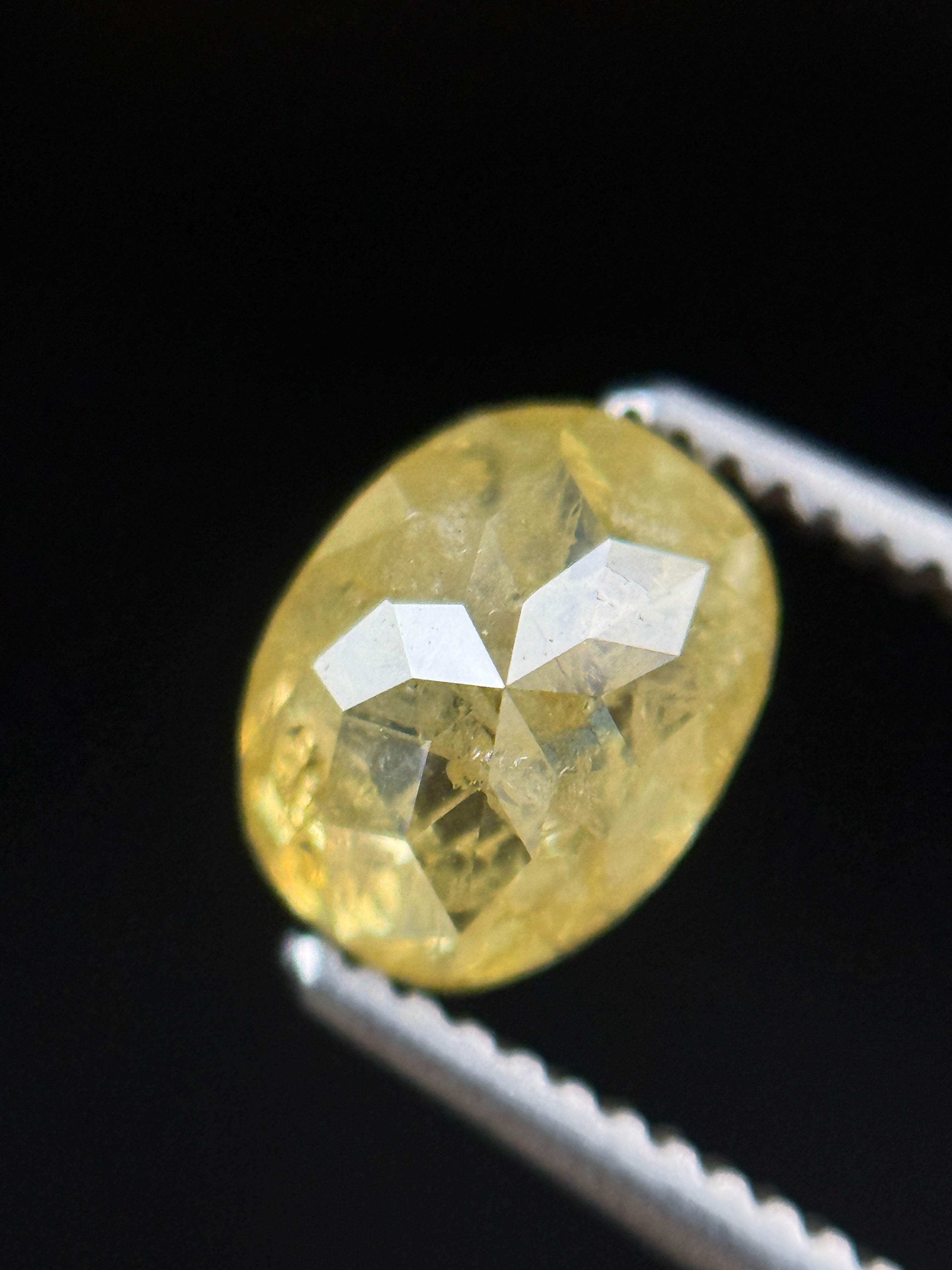 1.25 Ct Oval Rose Cut Yellow Natural Fancy Diamond