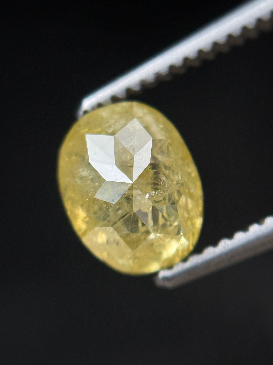1.25 Ct Oval Rose Cut Yellow Natural Fancy Diamond