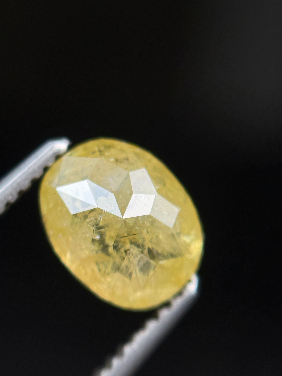 1.25 Ct Oval Rose Cut Yellow Natural Fancy Diamond