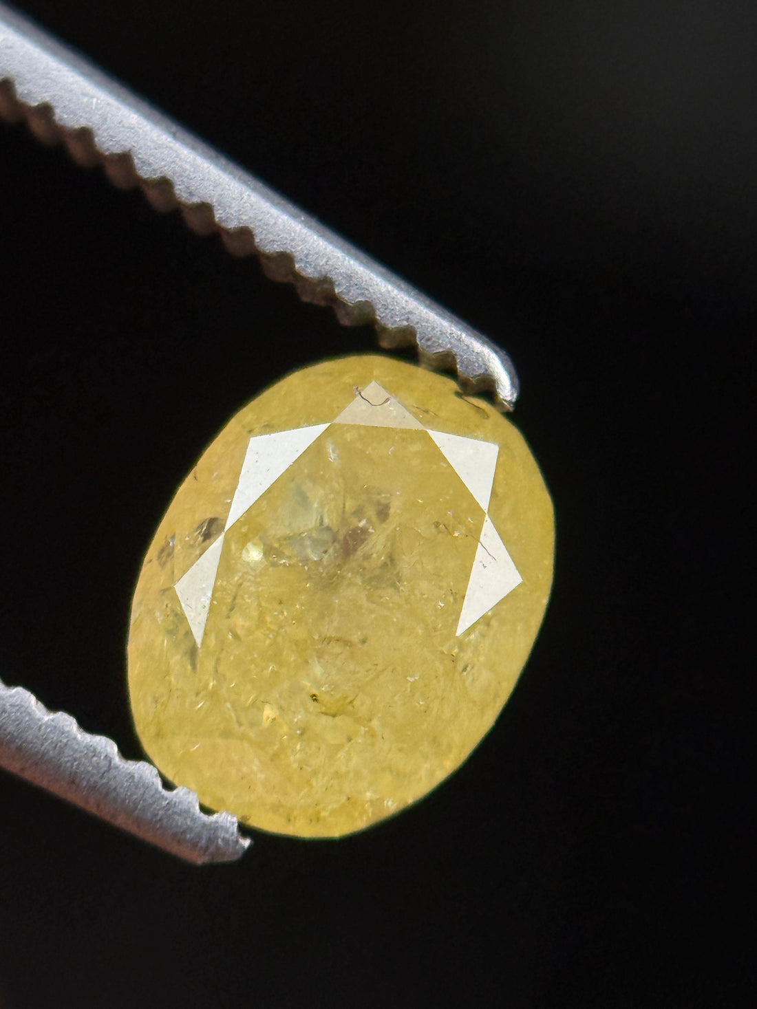 1.25 Ct Oval Rose Cut Yellow Natural Fancy Diamond