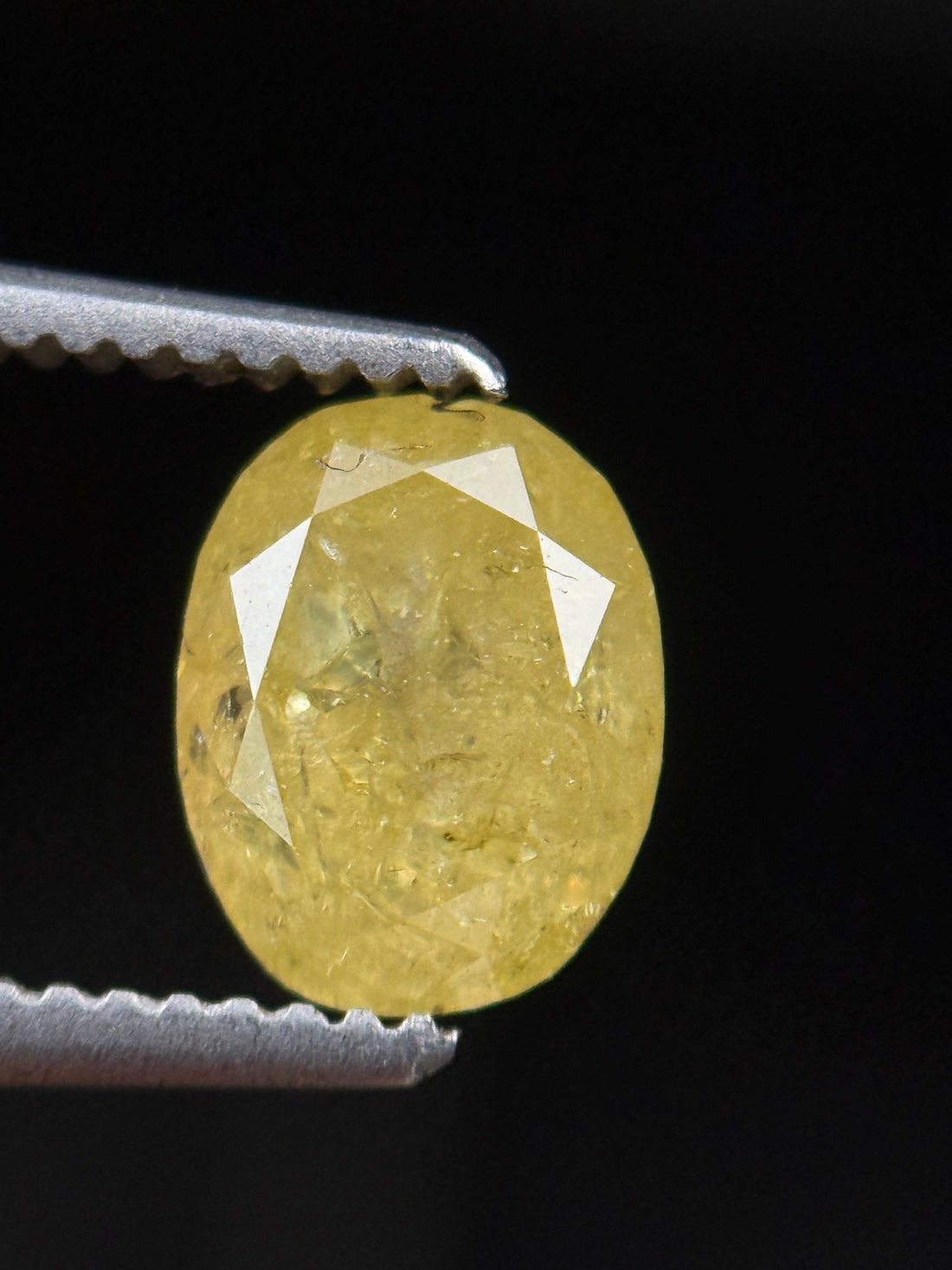 1.25 Ct Oval Rose Cut Yellow Natural Fancy Diamond