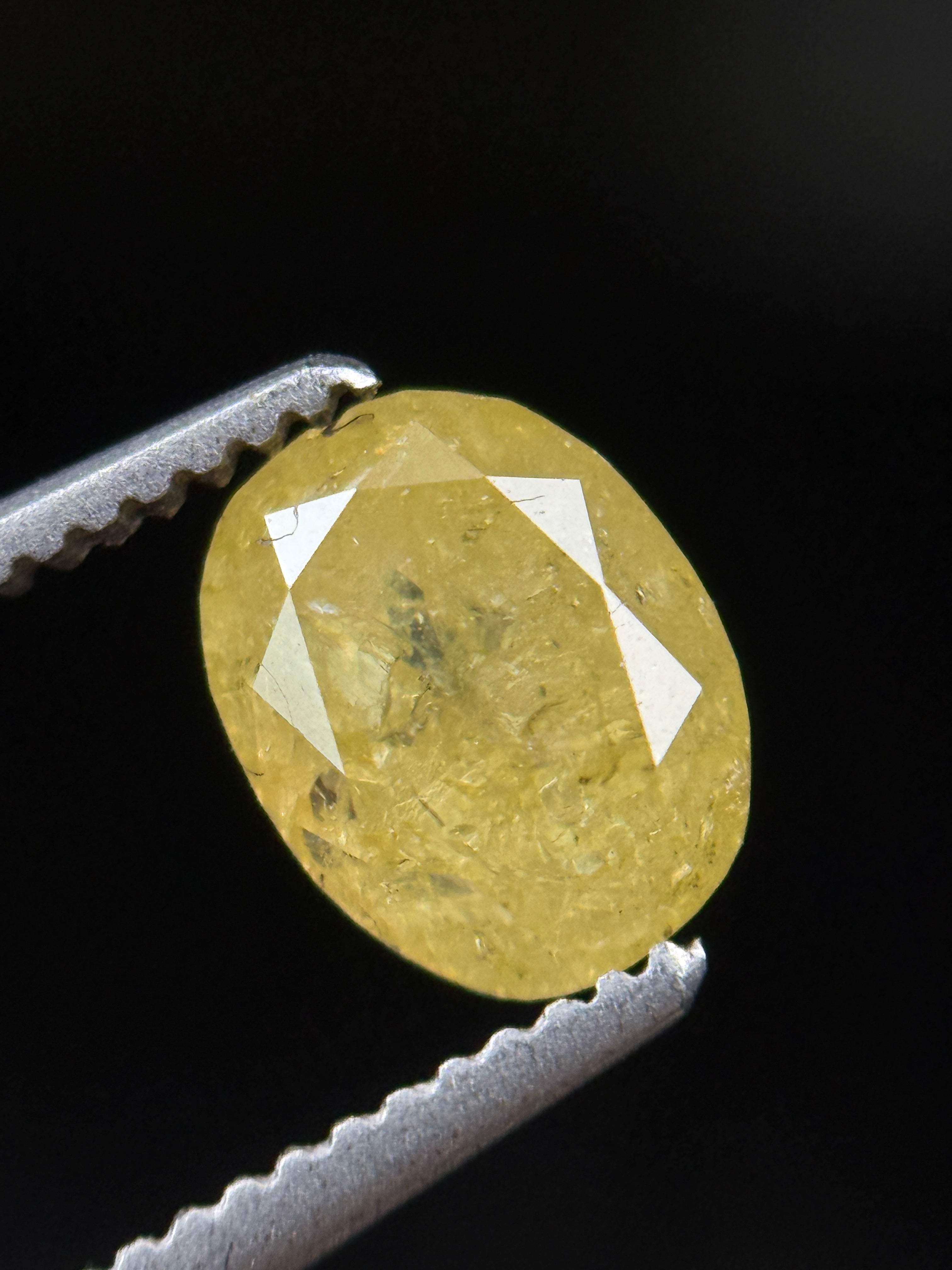 1.25 Ct Oval Rose Cut Yellow Natural Fancy Diamond