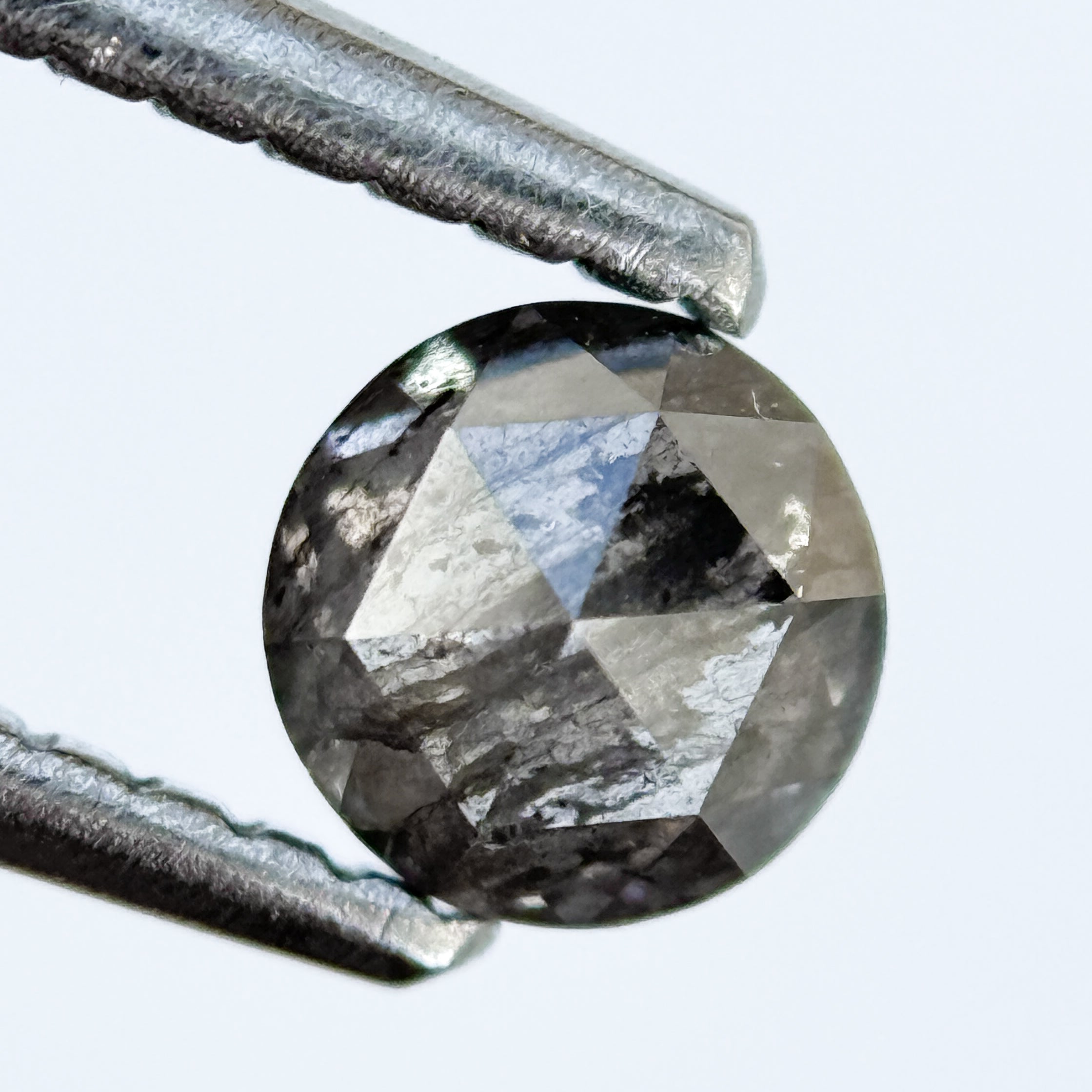 0.40 Ct Round Rose Cut White Natural Fancy Diamond