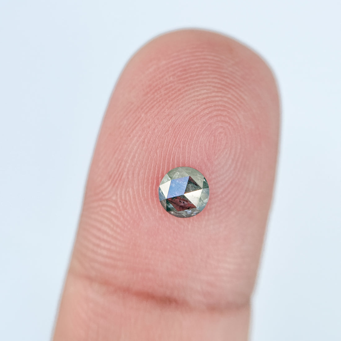 0.40 Ct Round Rose Cut White Natural Fancy Diamond