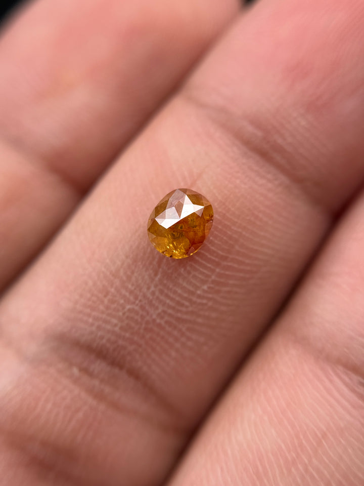 0.56 Ct Cushion Rose Cut Red Natural Loose Diamond