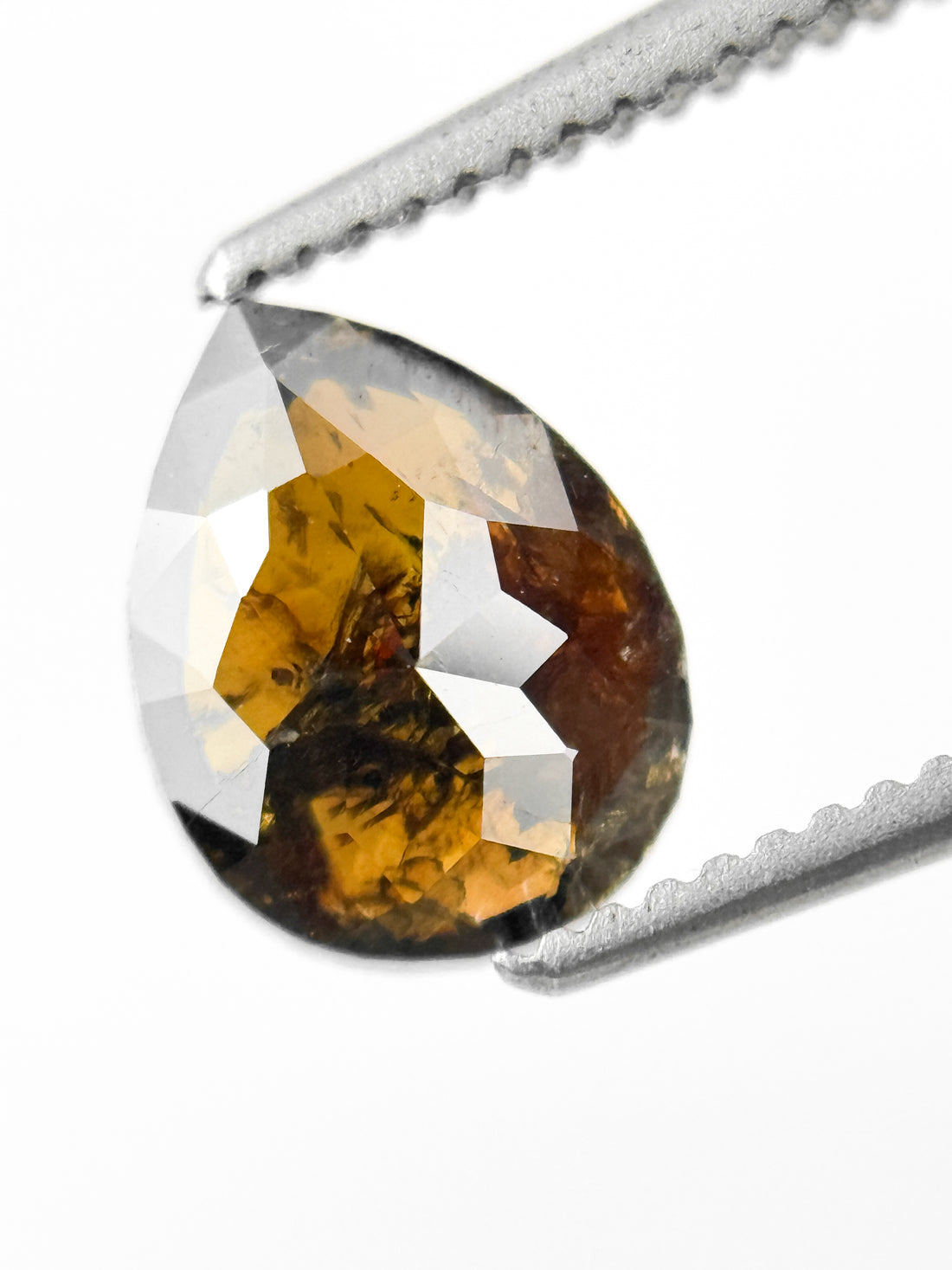 1.12 Ct Pear Rose Cut Brown Natural Fancy Diamond