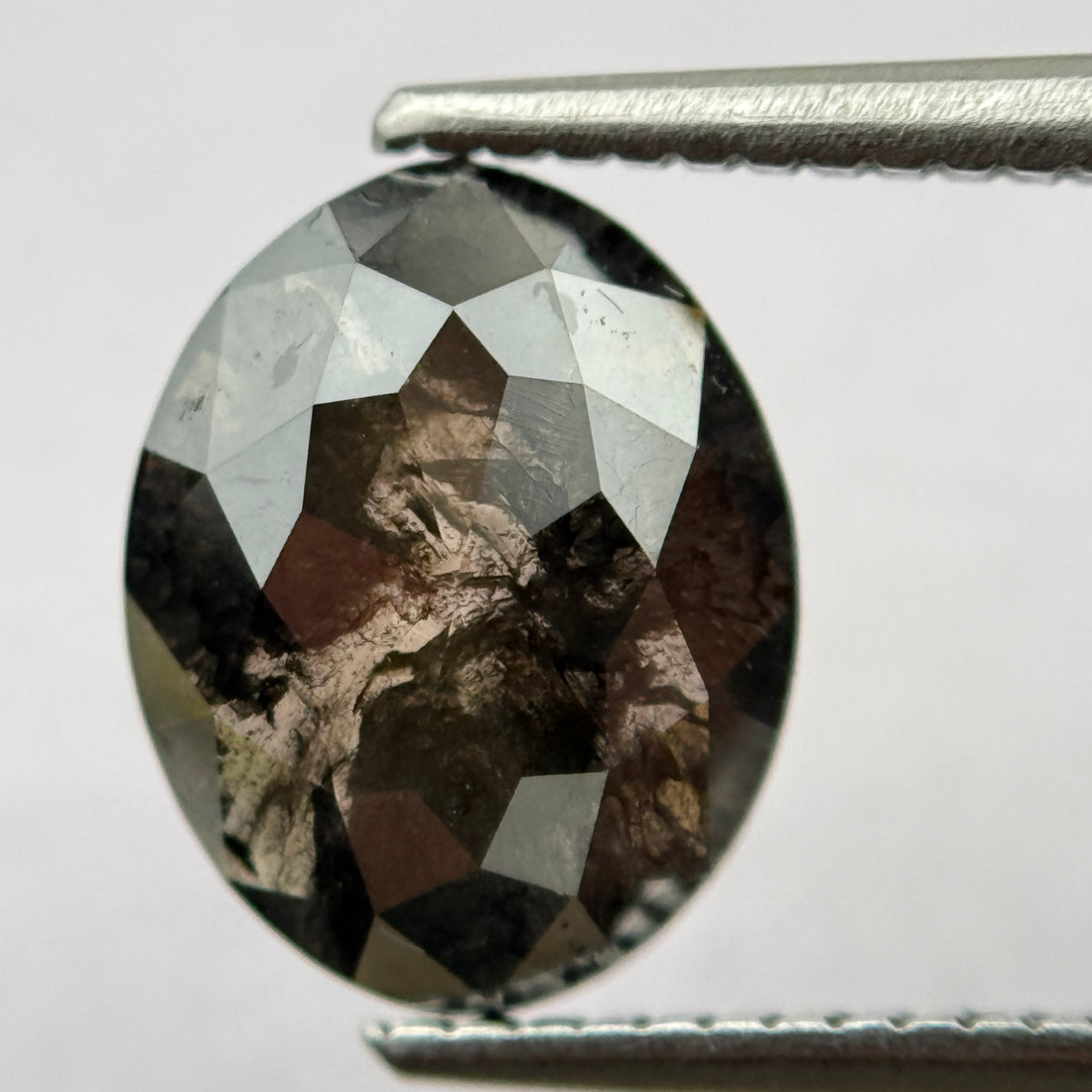 4.26 Ct Oval Rose Cut Black Natural Rare Diamond Pair