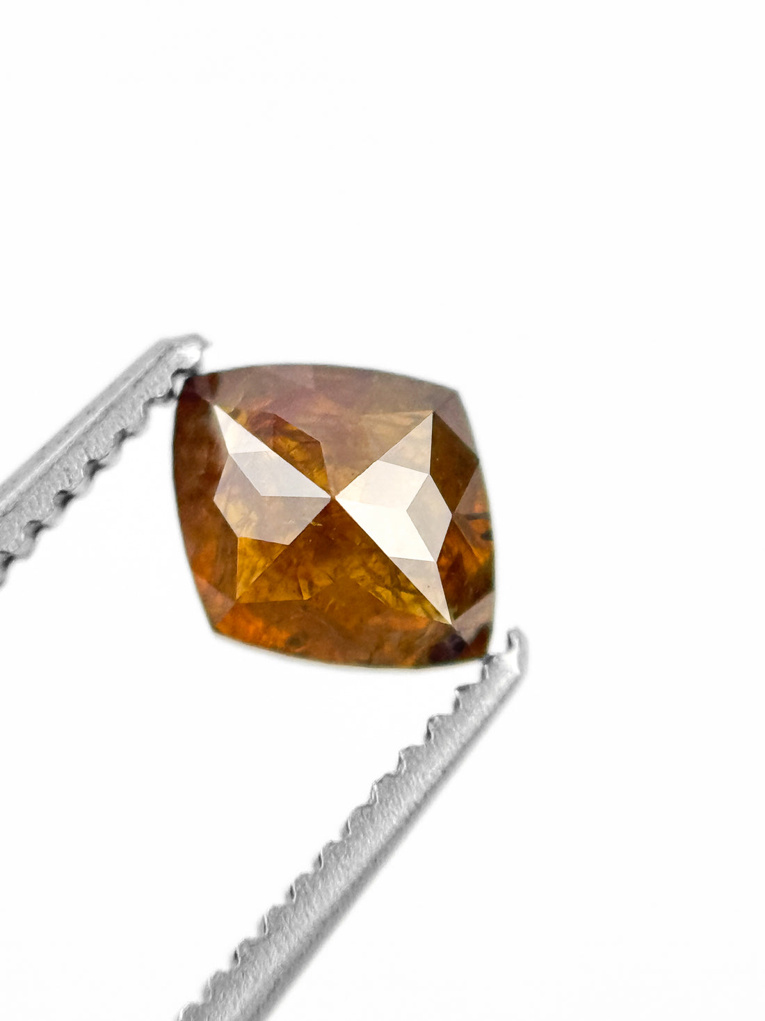 0.70 Ct Kite Rose Cut Orange Natural Fancy Diamond
