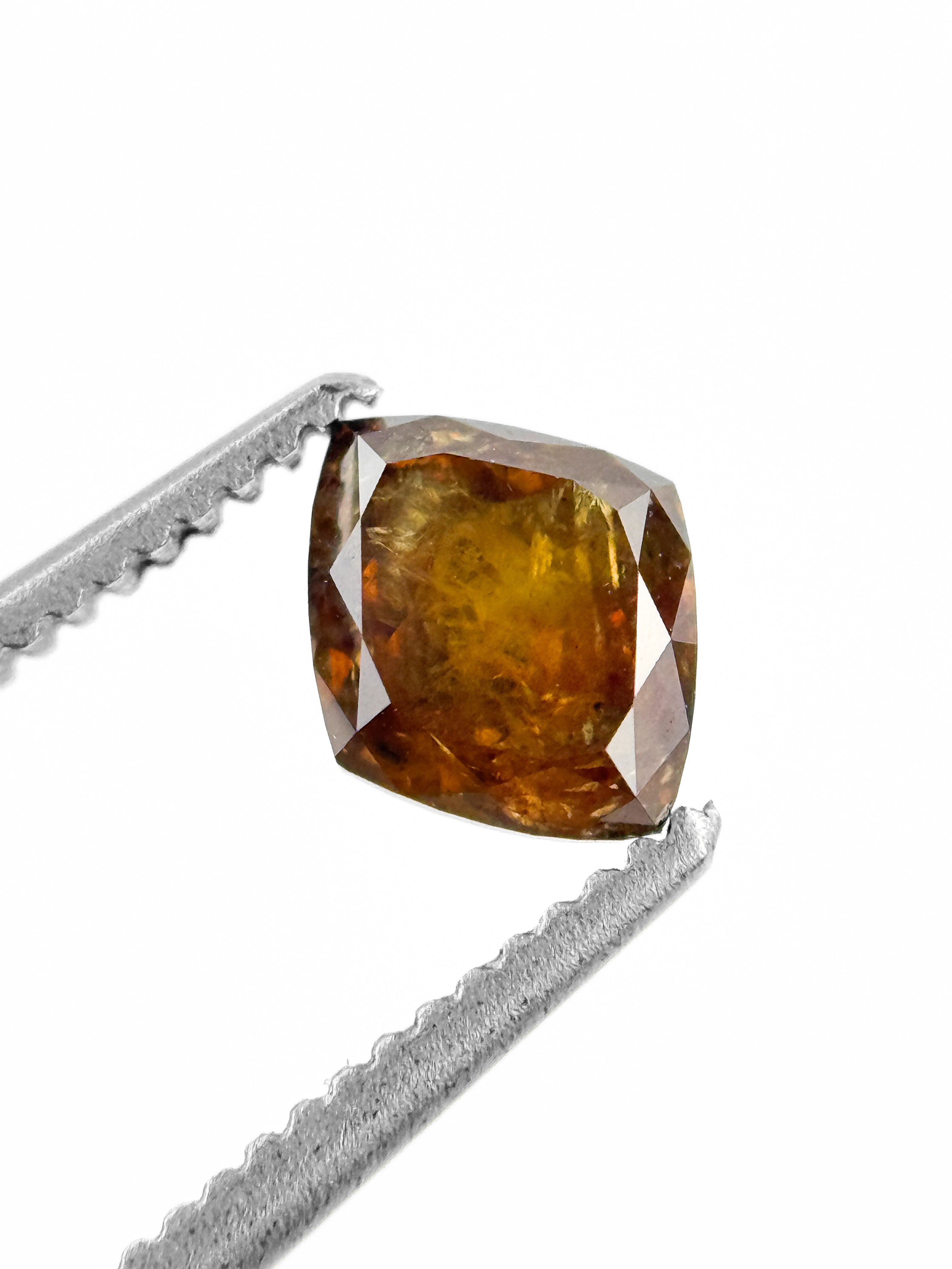 0.70 Ct Kite Rose Cut Orange Natural Fancy Diamond
