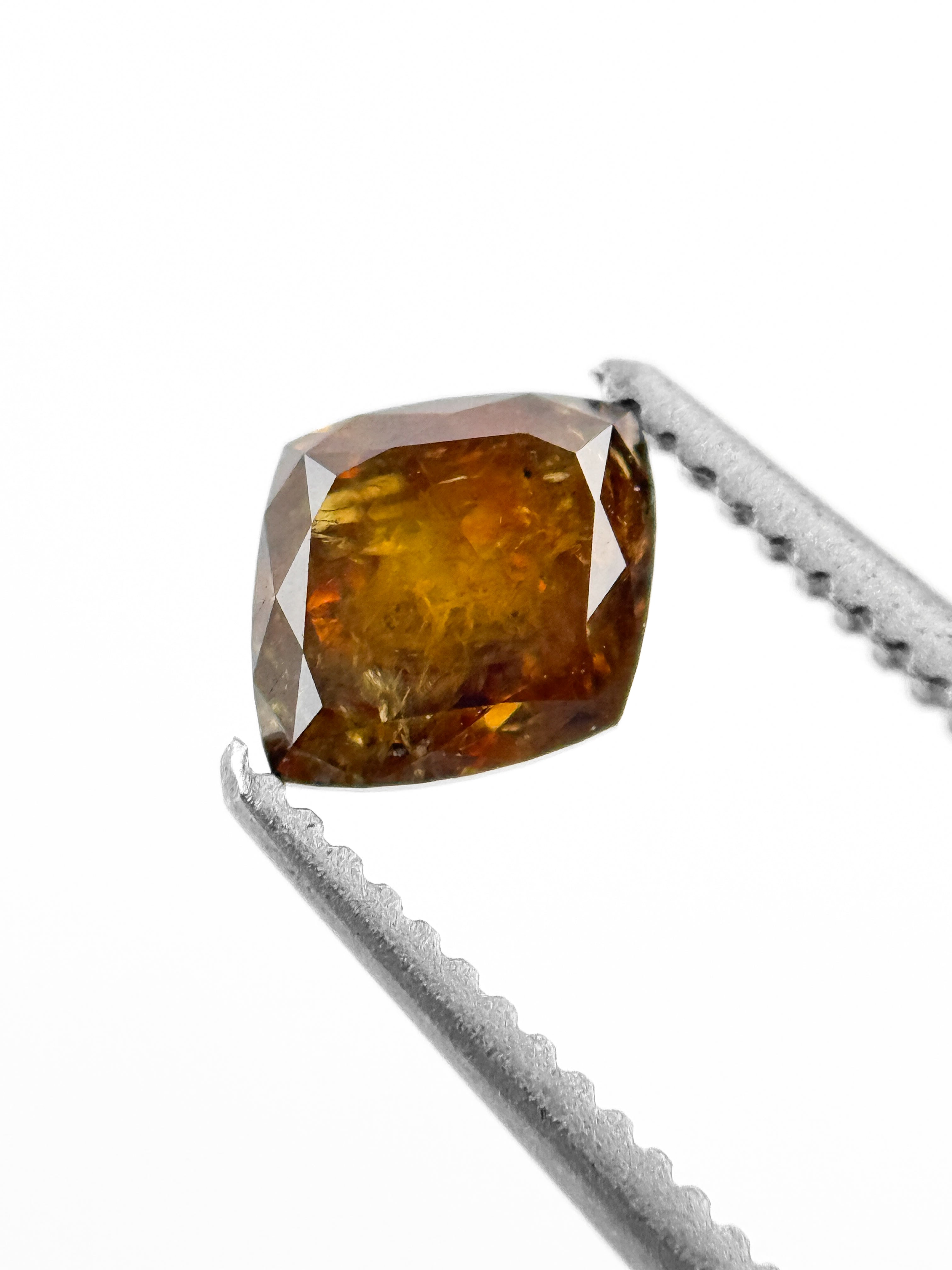 0.70 Ct Kite Rose Cut Orange Natural Fancy Diamond
