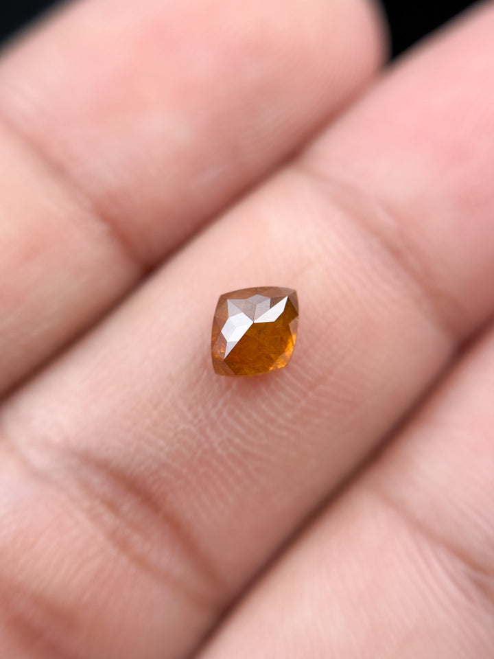 0.70 Ct Kite Rose Cut Orange Natural Fancy Diamond