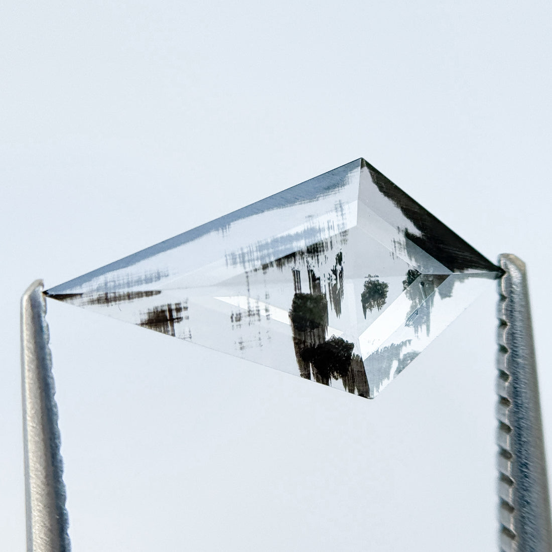 0.92 Ct Kite Rose Cut Grey Natural Salt and Pepper Diamond