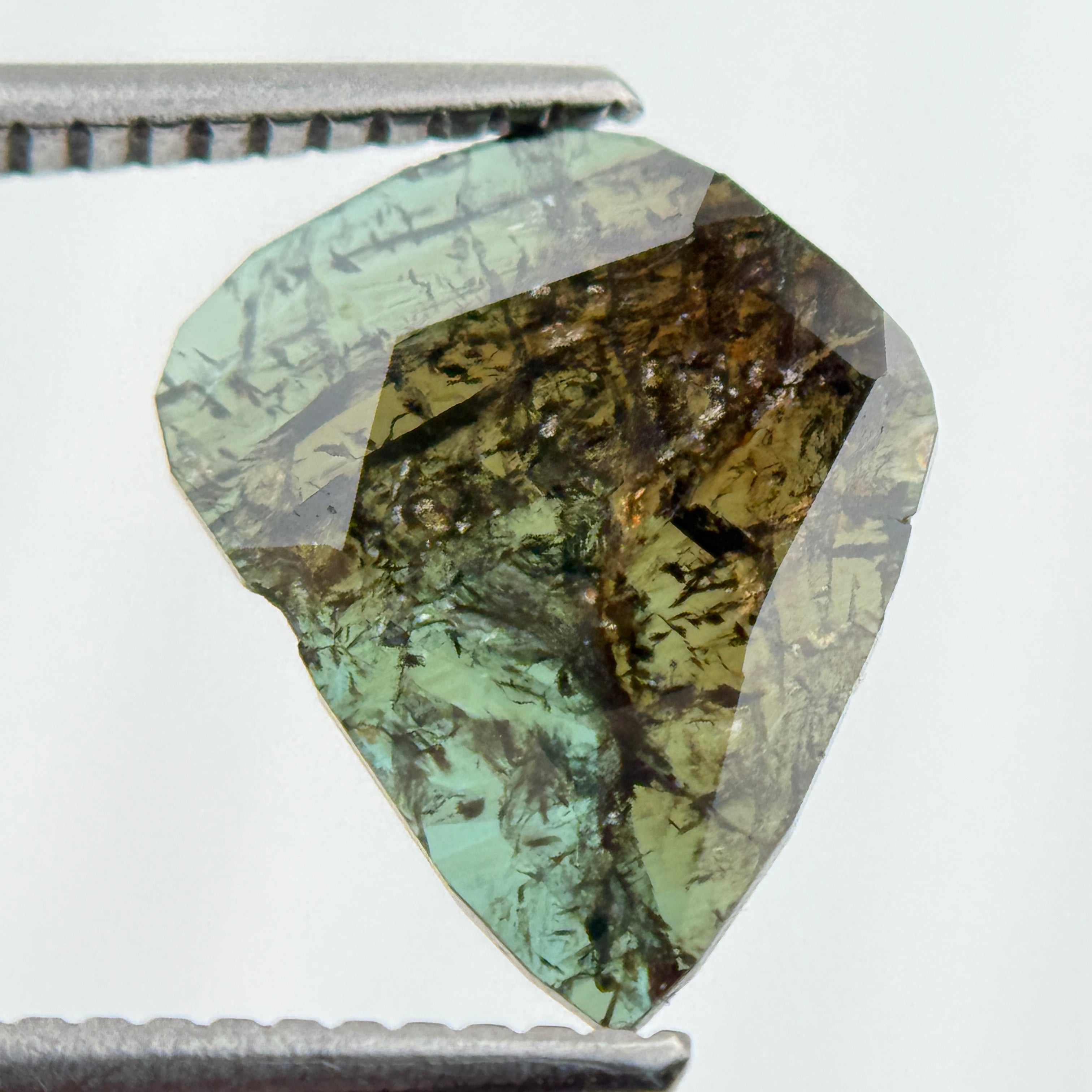 1.32 Ct Slice Rose Cut Blue Natural Fancy Diamond Pair
