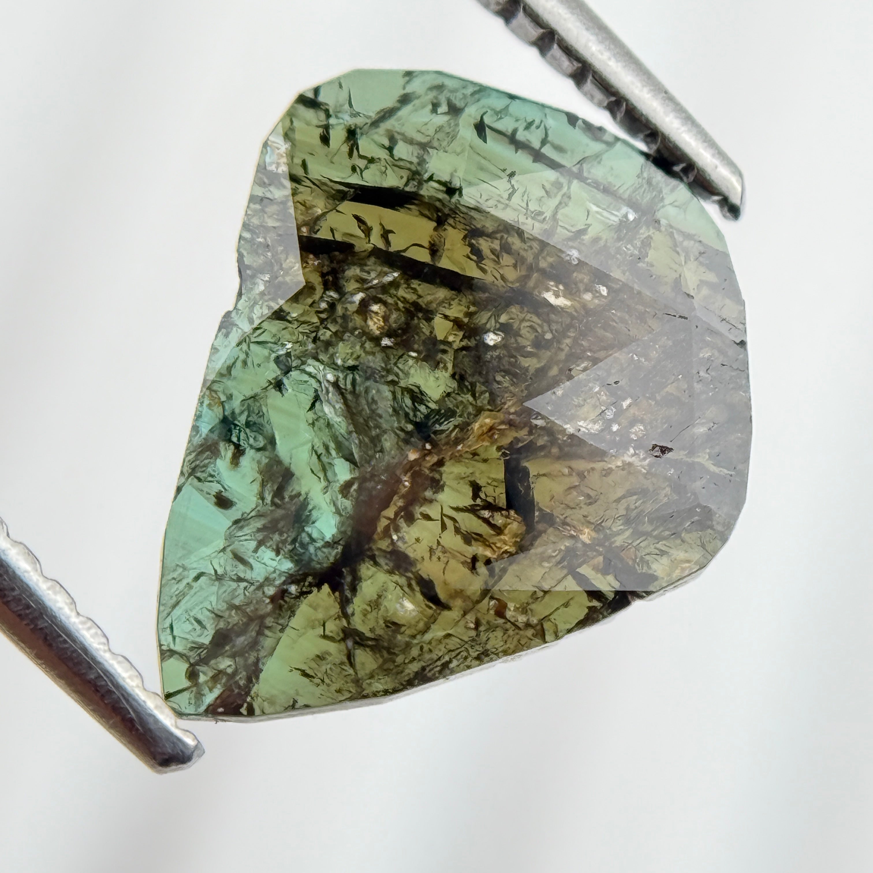 1.32 Ct Slice Rose Cut Blue Natural Fancy Diamond Pair