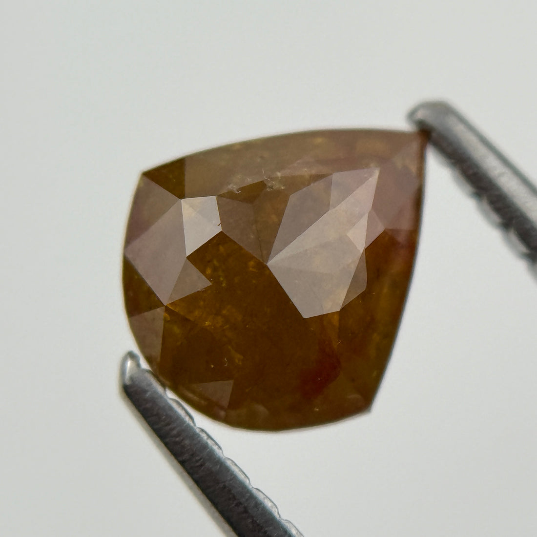 1.00 Ct Shield Rose Cut Red Natural Fancy Diamond