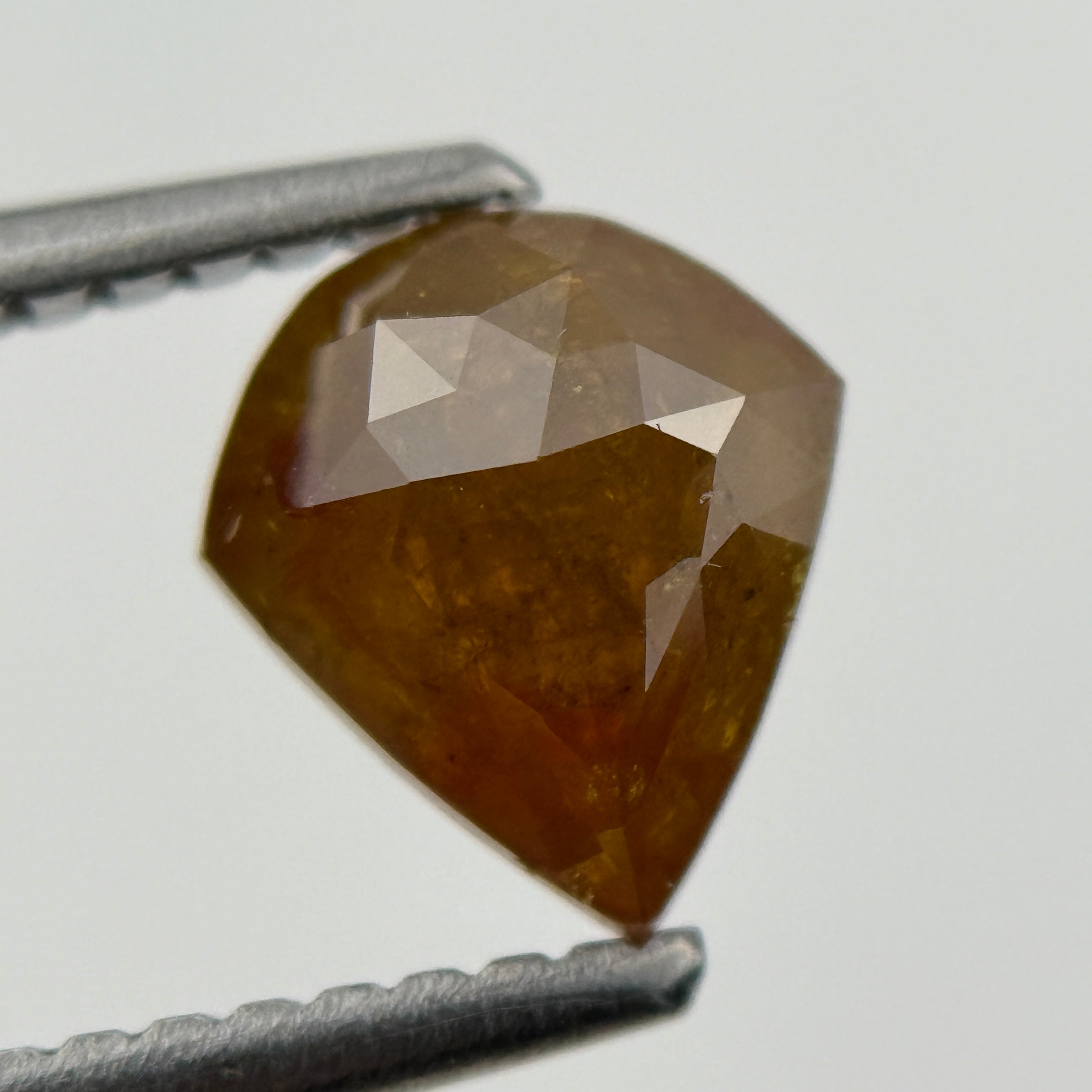 1.00 Ct Shield Rose Cut Red Natural Fancy Diamond