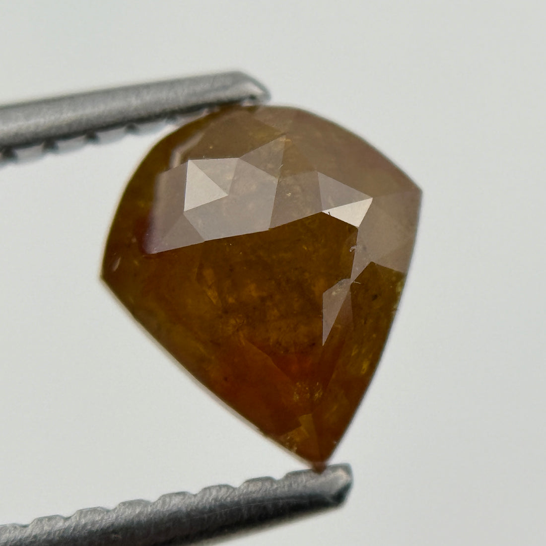 1.00 Ct Shield Rose Cut Red Natural Fancy Diamond