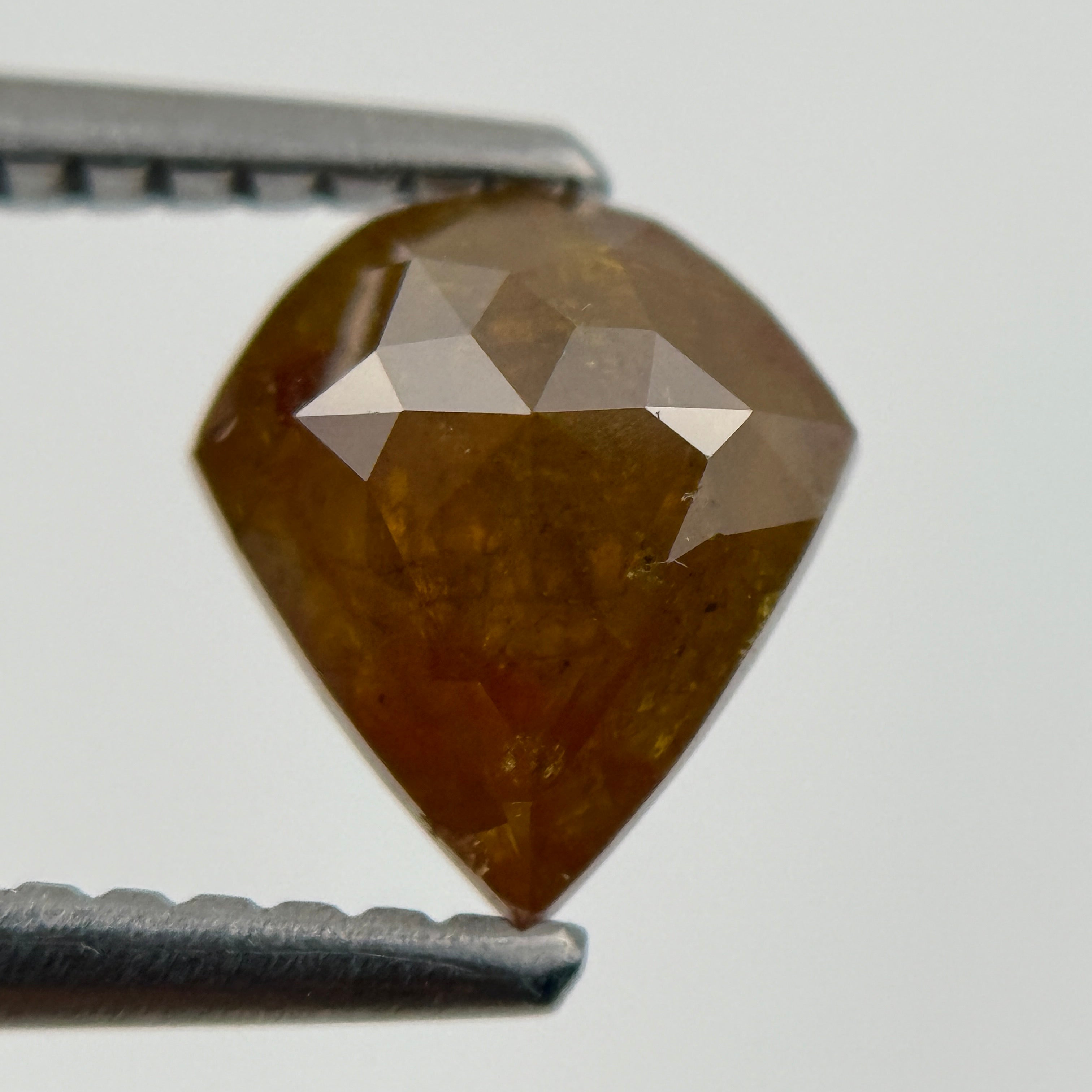 1.00 Ct Shield Rose Cut Red Natural Fancy Diamond