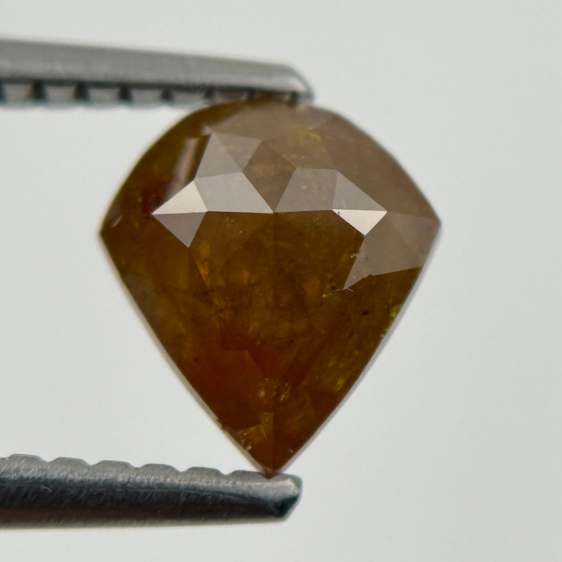 1.00 Ct Shield Rose Cut Red Natural Fancy Diamond