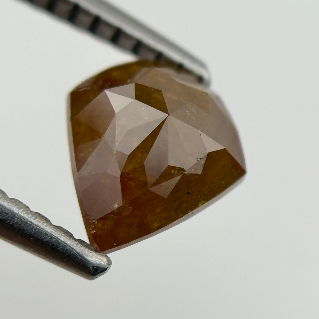 1.00 Ct Shield Rose Cut Red Natural Fancy Diamond