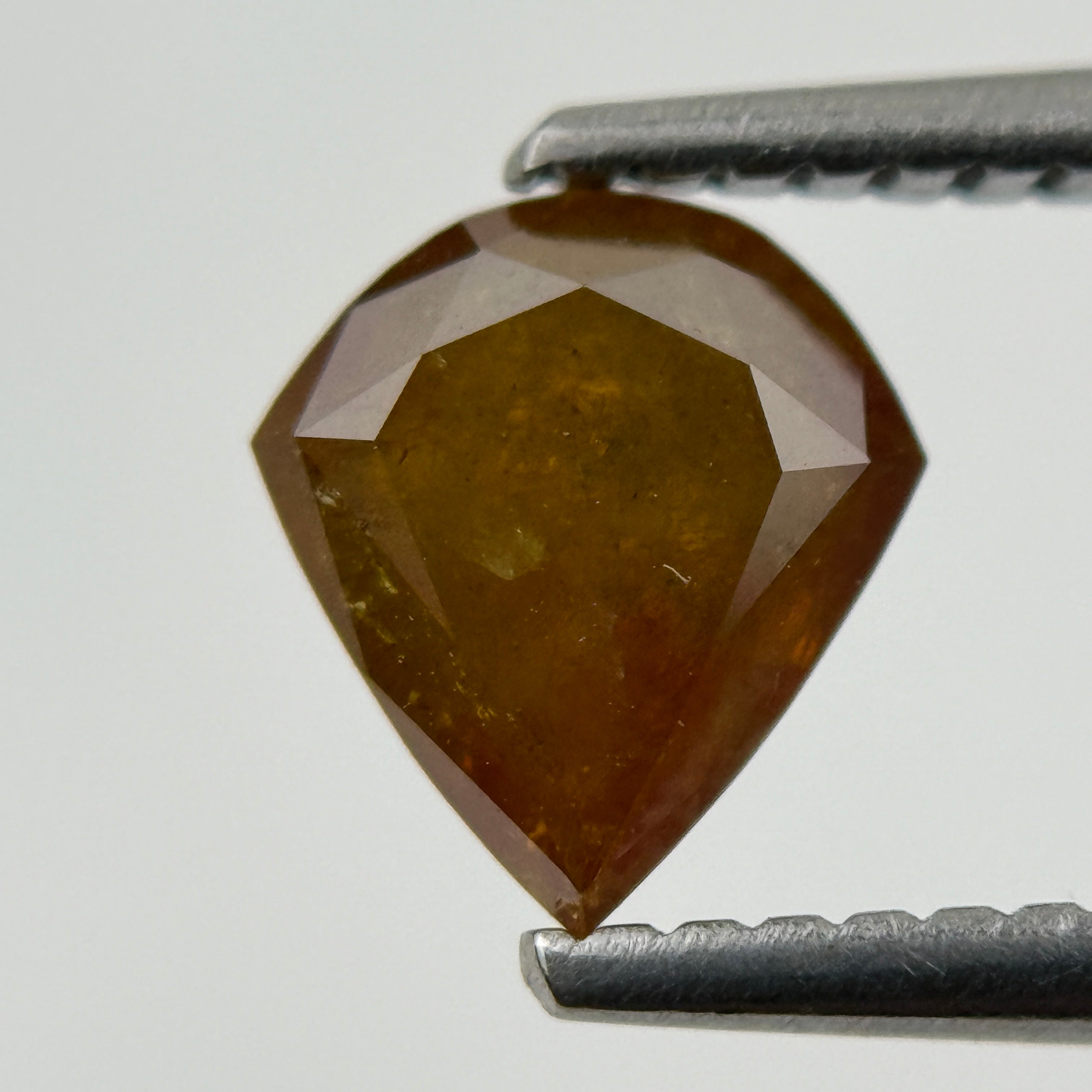 1.00 Ct Shield Rose Cut Red Natural Fancy Diamond