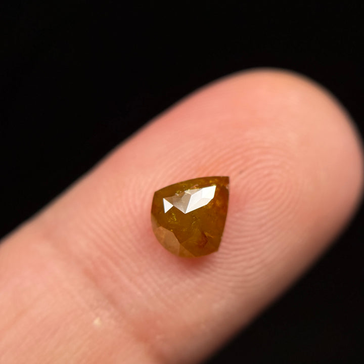 1.00 Ct Shield Rose Cut Red Natural Fancy Diamond