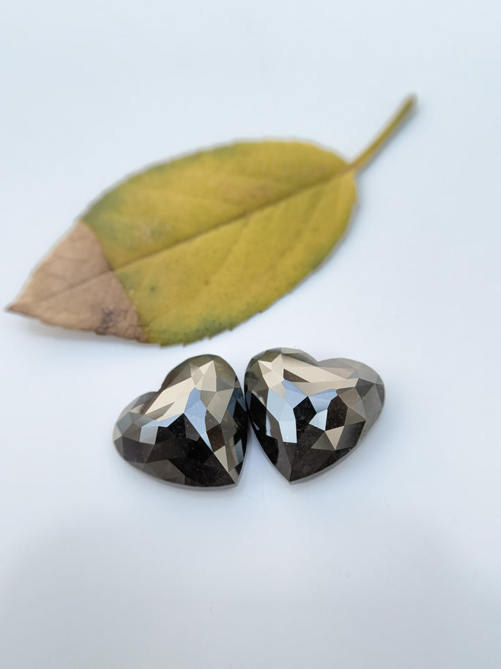 9.47 Ct Heart Rose Cut Black Natural Galaxy Diamond