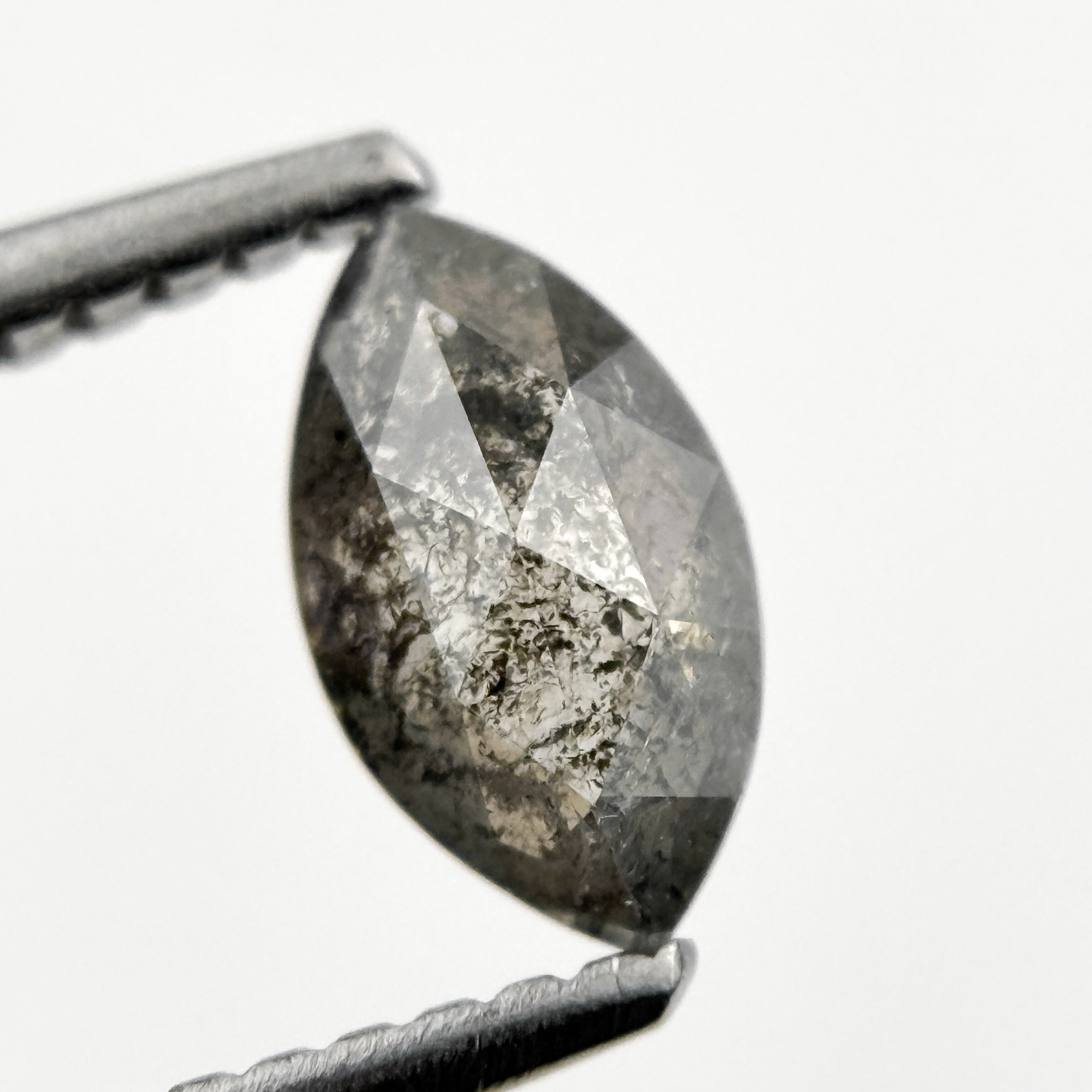 0.59 Ct Marquise Rose Cut Grey Natural fancy Diamond
