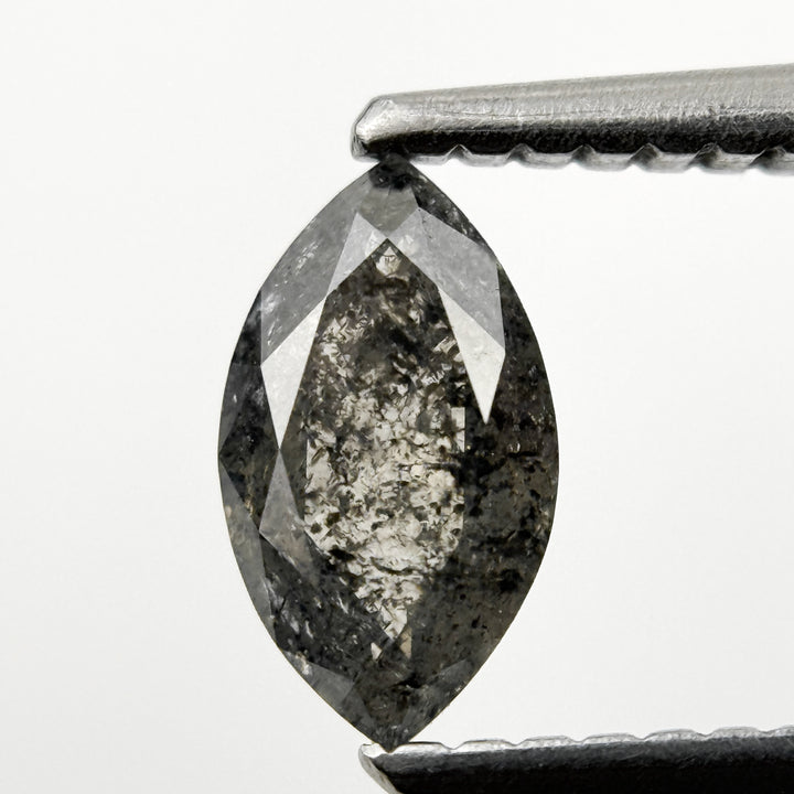 0.59 Ct Marquise Rose Cut Grey Natural fancy Diamond