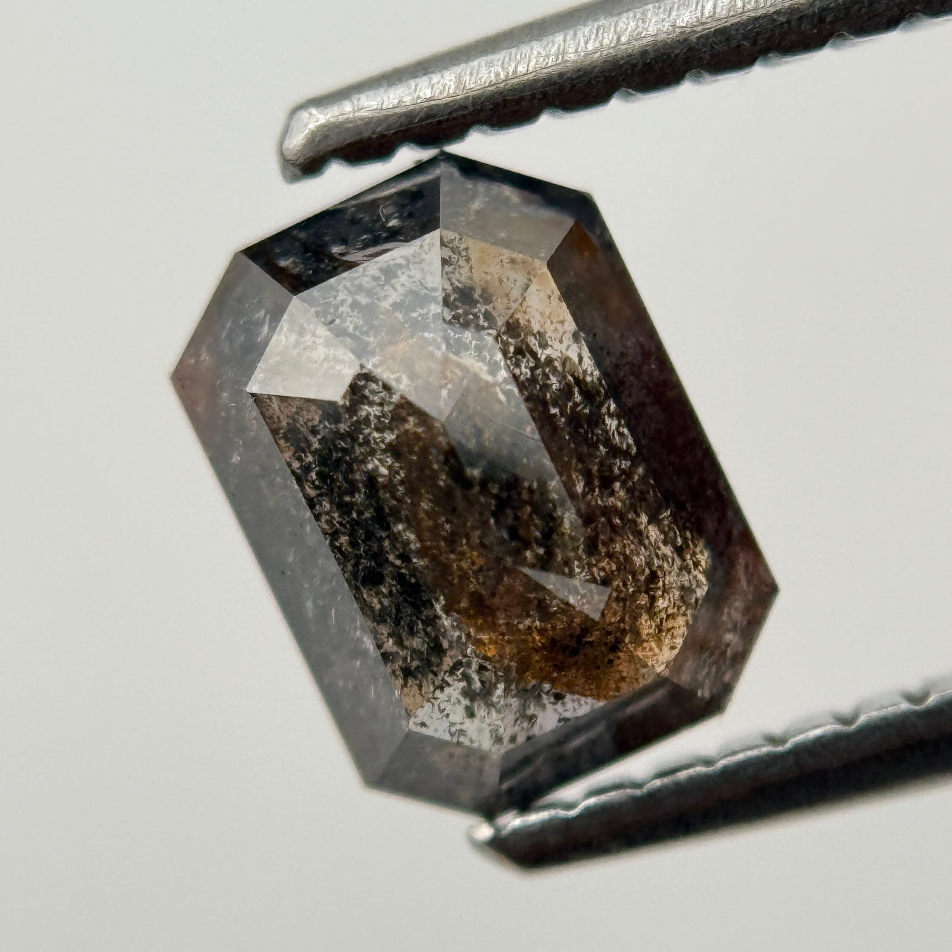 1.18 Ct Emerald Rose Cut Grey Natural Fancy Diamond