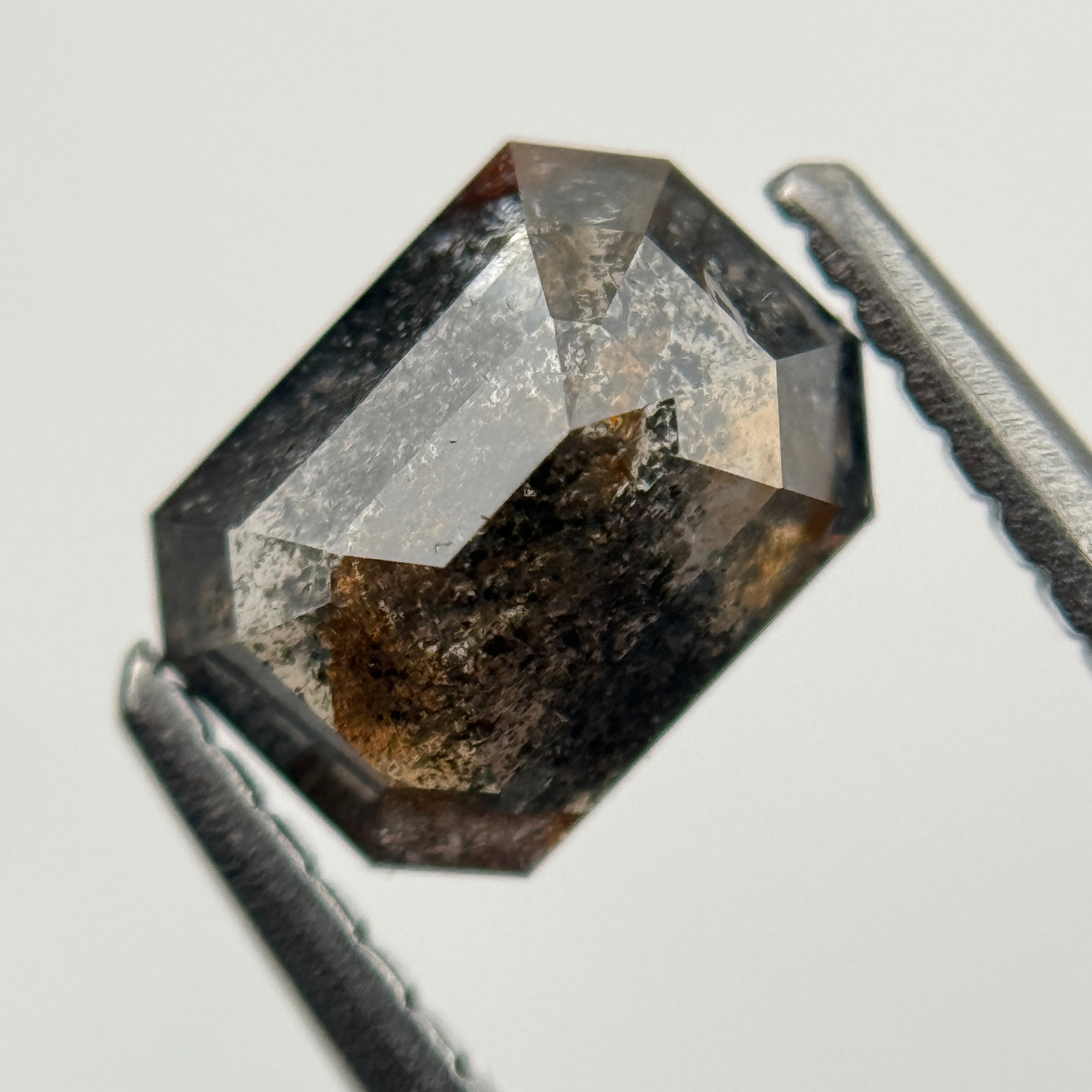 1.18 Ct Emerald Rose Cut Grey Natural Fancy Diamond