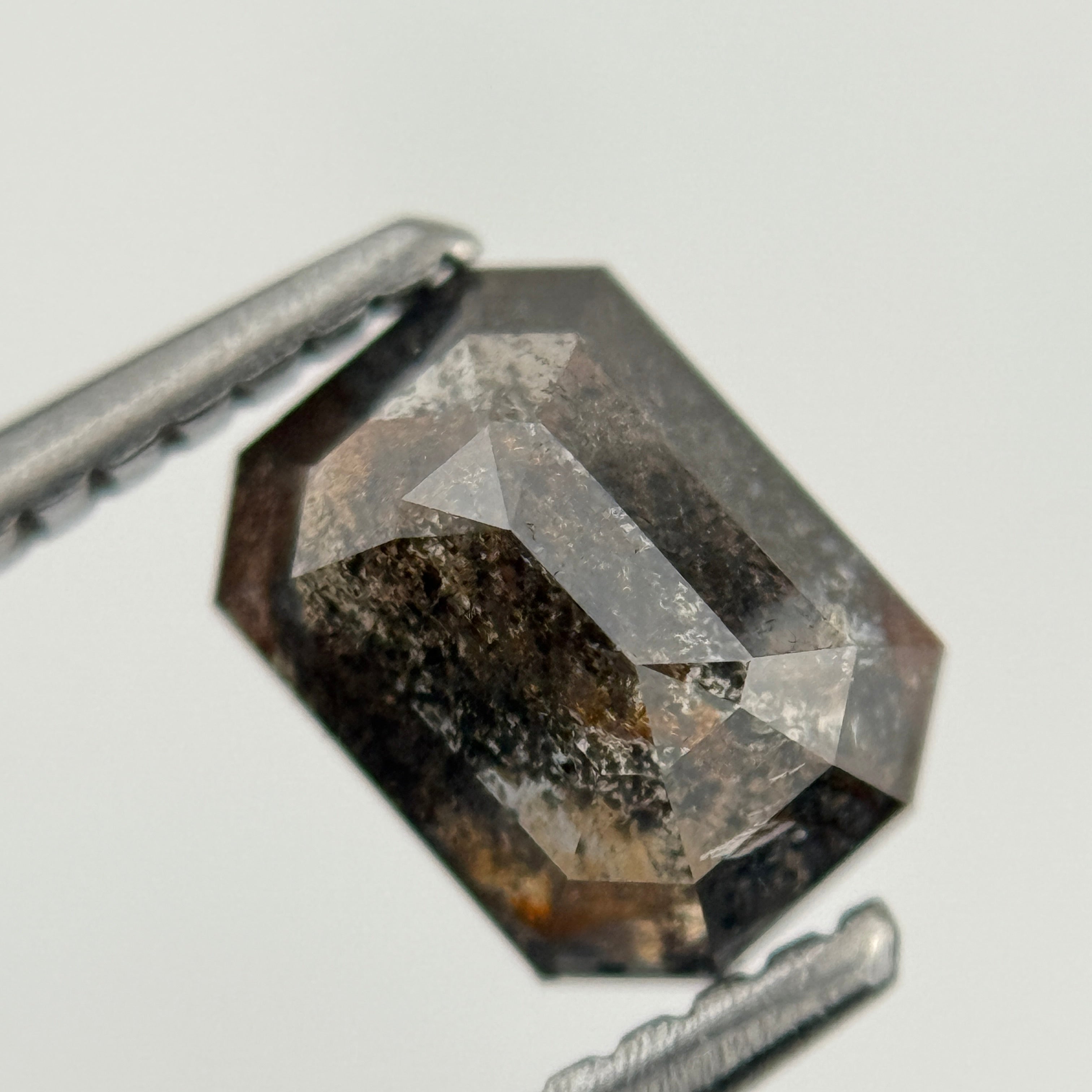 1.18 Ct Emerald Rose Cut Grey Natural Fancy Diamond
