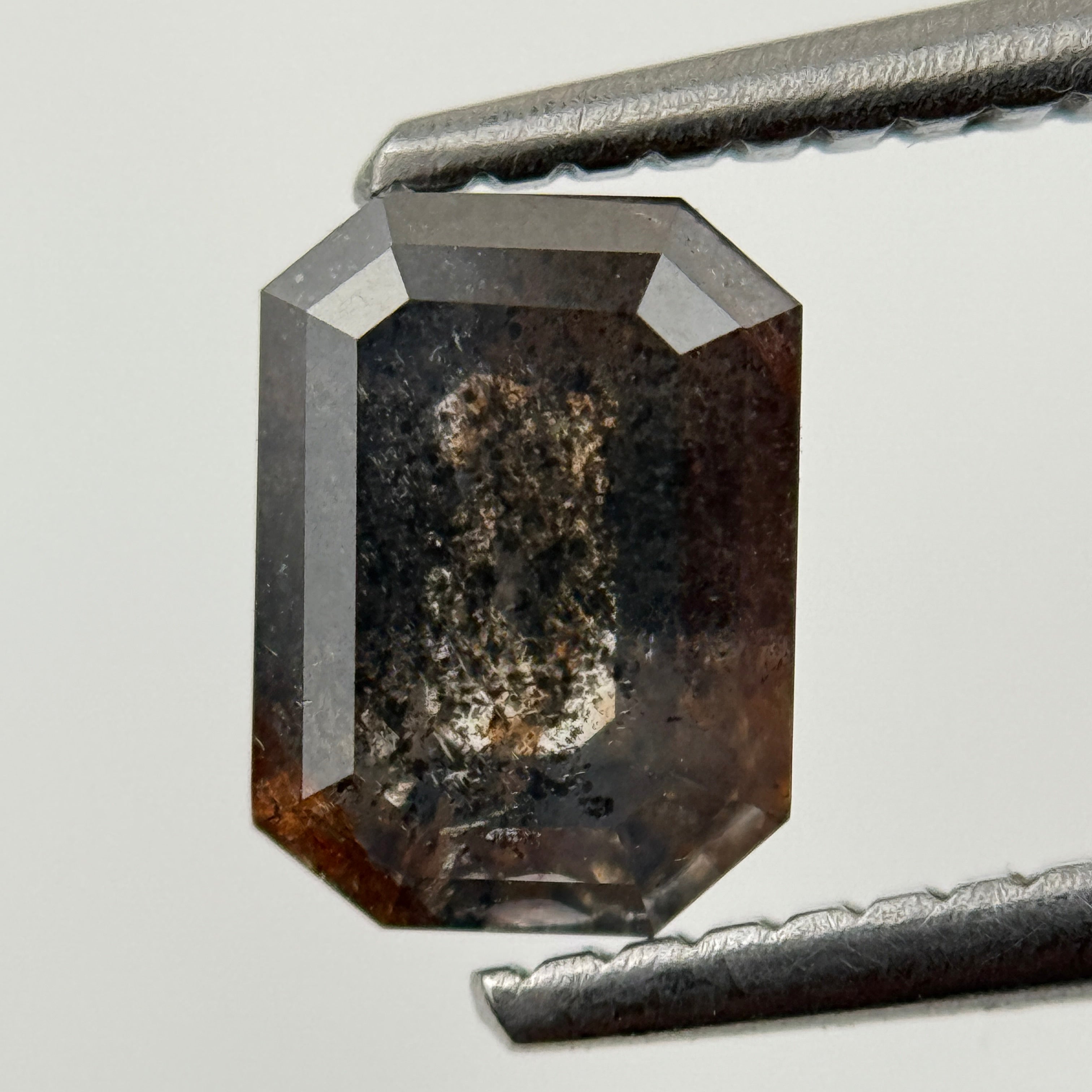 1.18 Ct Emerald Rose Cut Grey Natural Fancy Diamond