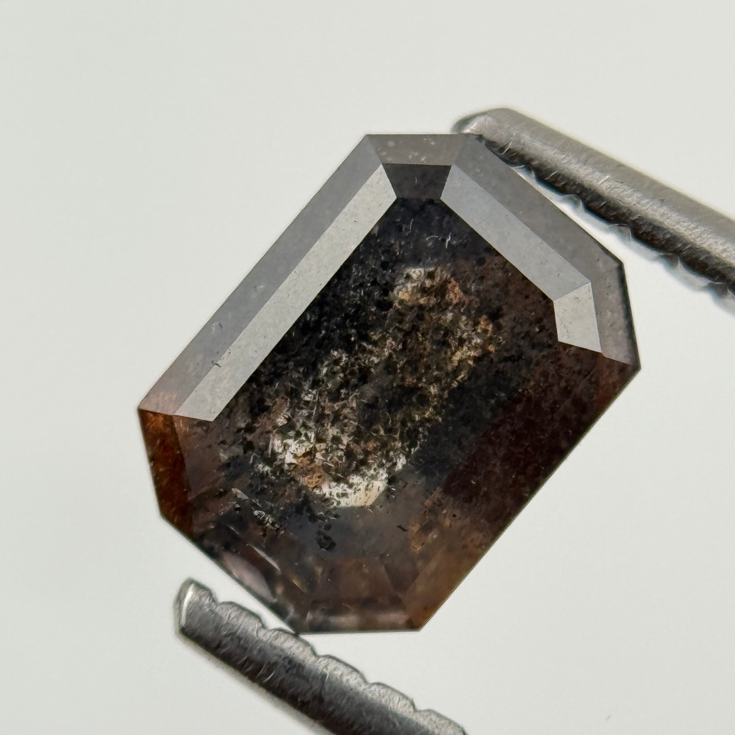 1.18 Ct Emerald Rose Cut Grey Natural Fancy Diamond