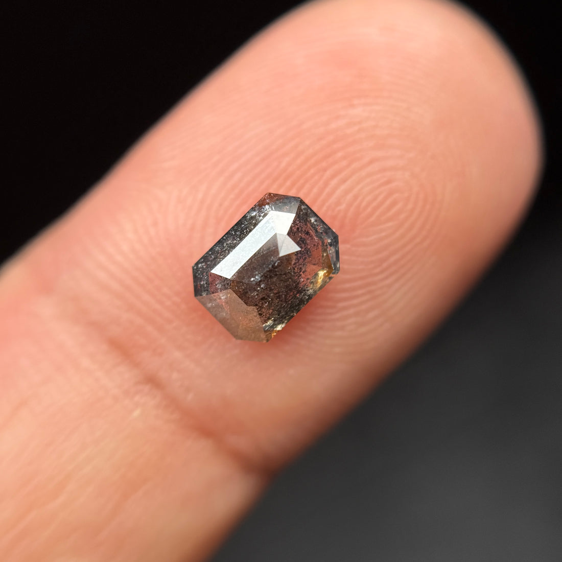 1.18 Ct Emerald Rose Cut Grey Natural Fancy Diamond