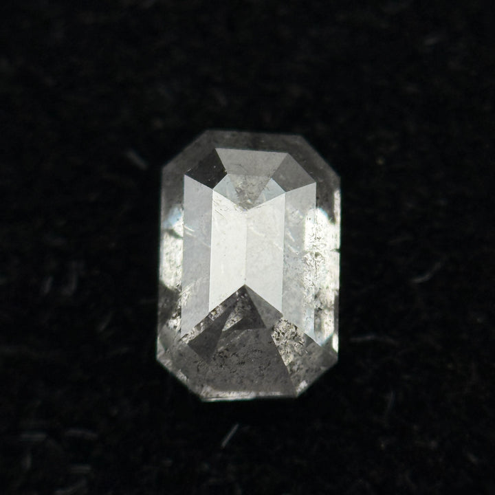 0.56 Ct Emerald Rose Cut White Natural Minimalist Diamond