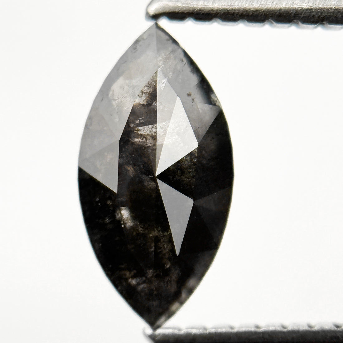 0.84 Ct Marquise Rose Cut Grey Natural Minimalist Diamond