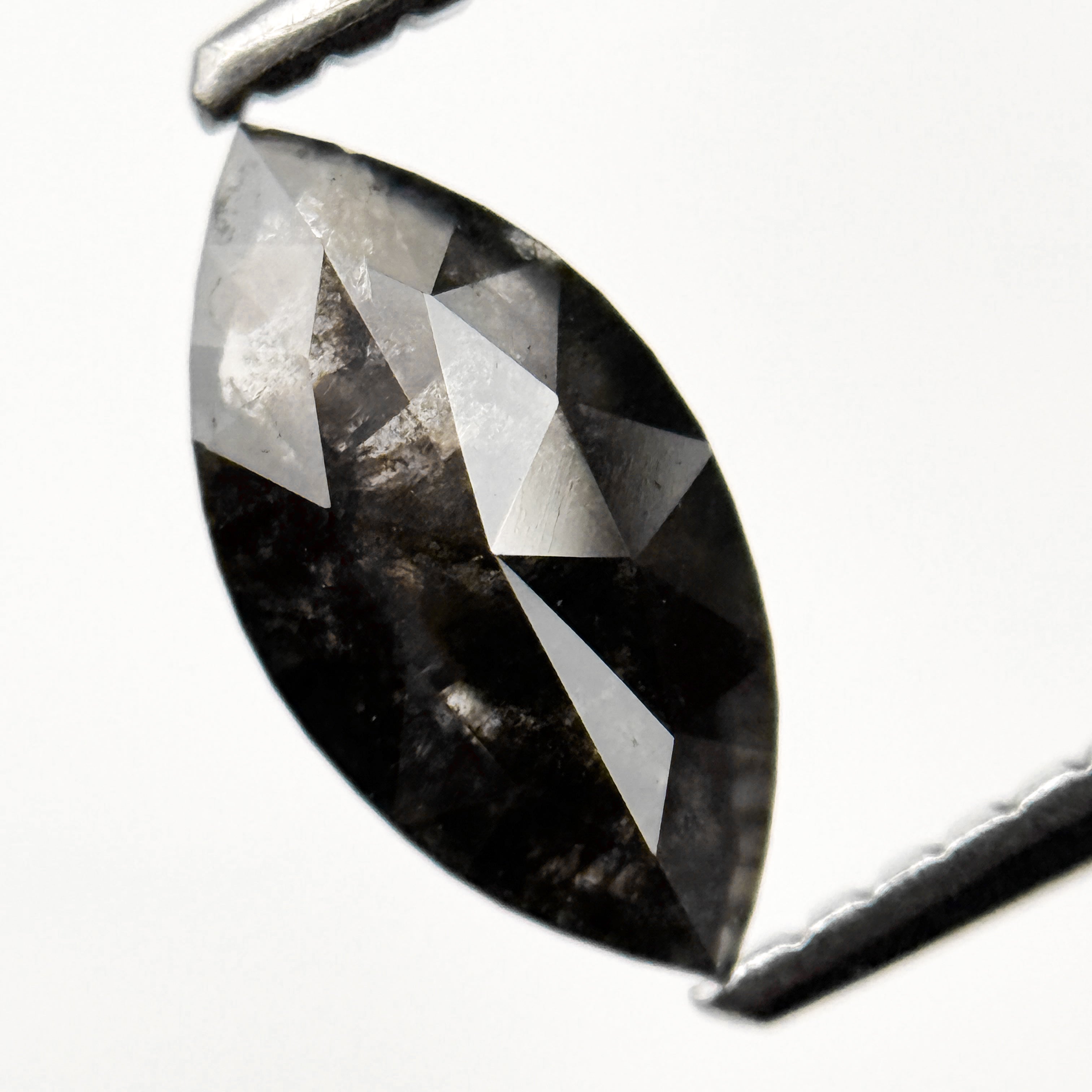 0.84 Ct Marquise Rose Cut Grey Natural Minimalist Diamond